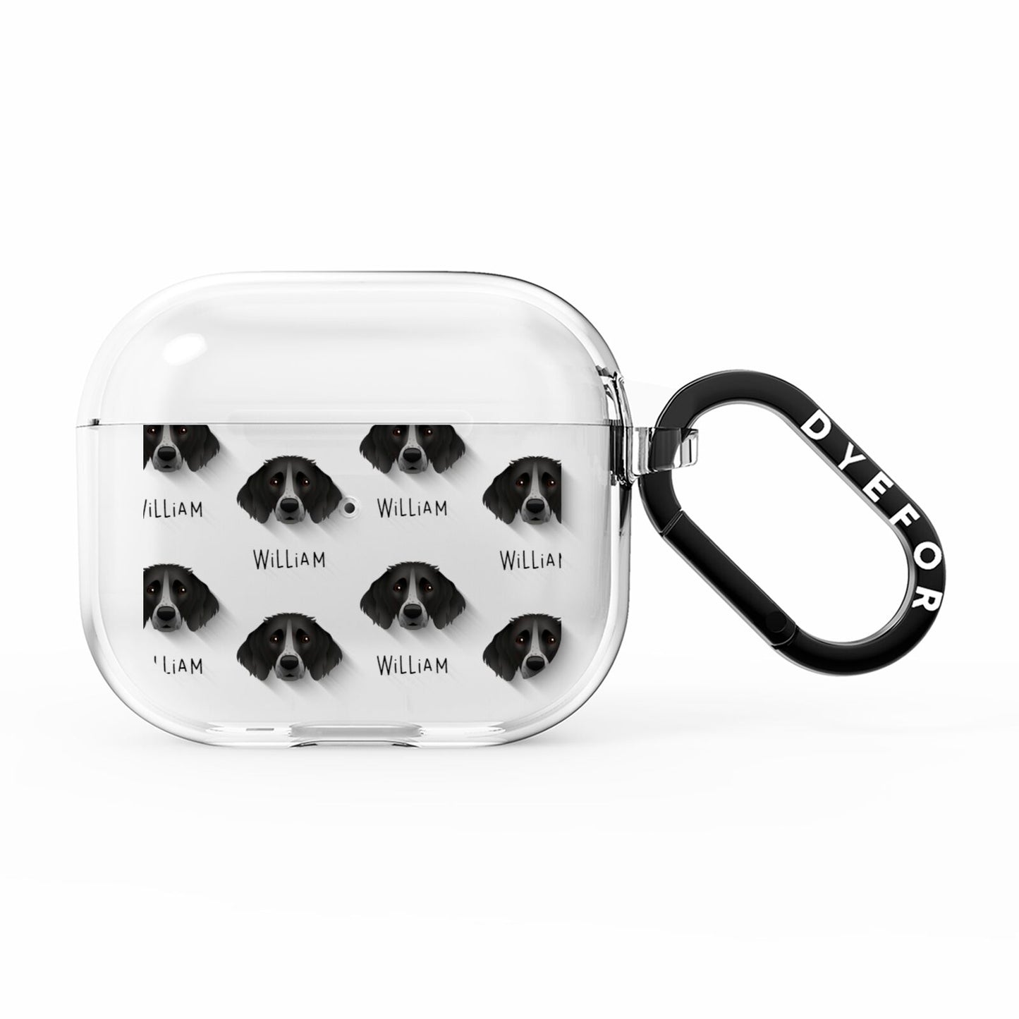 Small Munsterlander Icon with Name AirPods Clear Case 3rd Gen