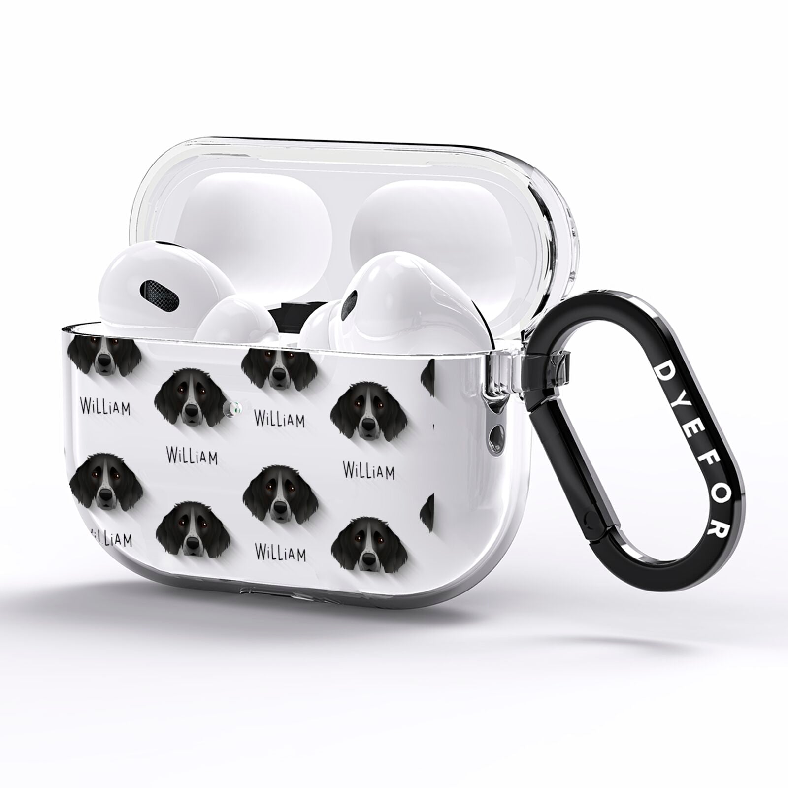 Small Munsterlander Icon with Name AirPods Pro Clear Case Side Image