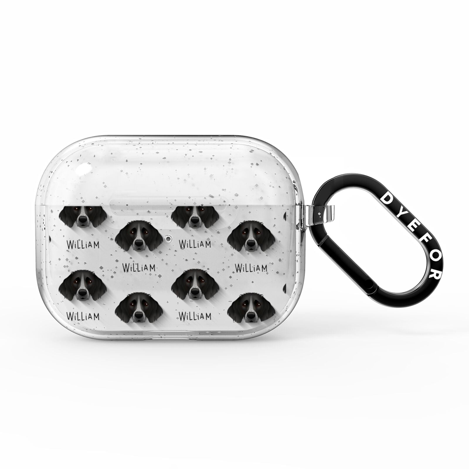 Small Munsterlander Icon with Name AirPods Pro Glitter Case