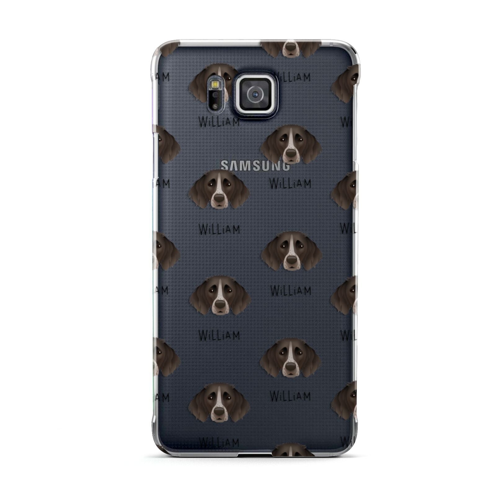 Small Munsterlander Icon with Name Samsung Galaxy Alpha Case