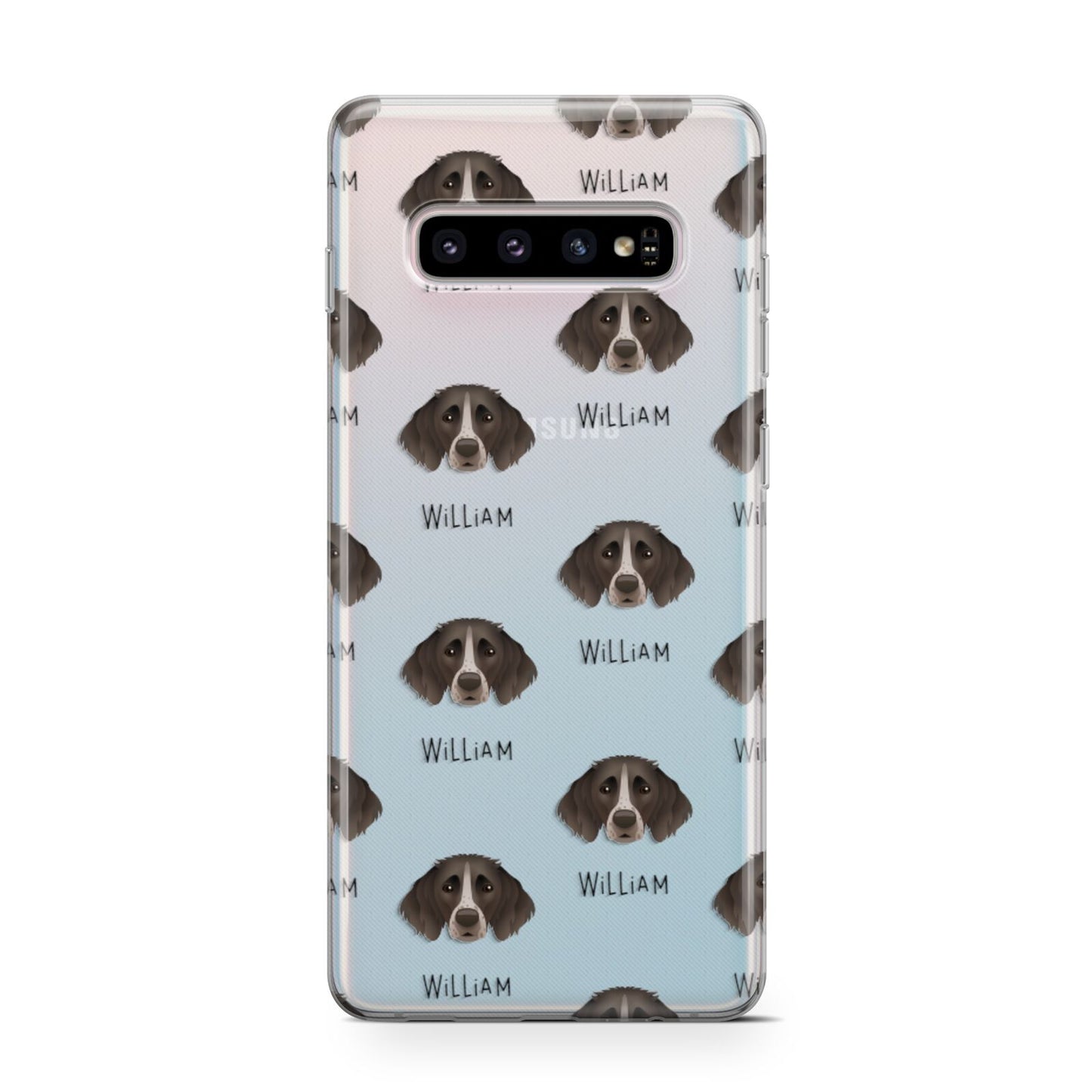 Small Munsterlander Icon with Name Samsung Galaxy S10 Case