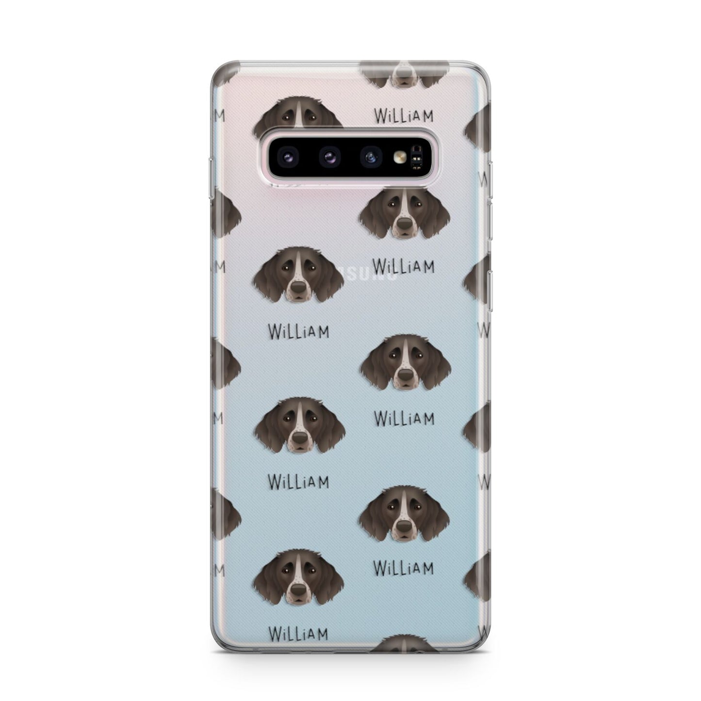 Small Munsterlander Icon with Name Samsung Galaxy S10 Plus Case