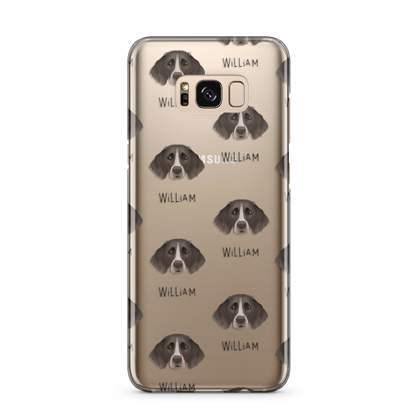 Small Munsterlander Icon with Name Samsung Galaxy S8 Plus Case