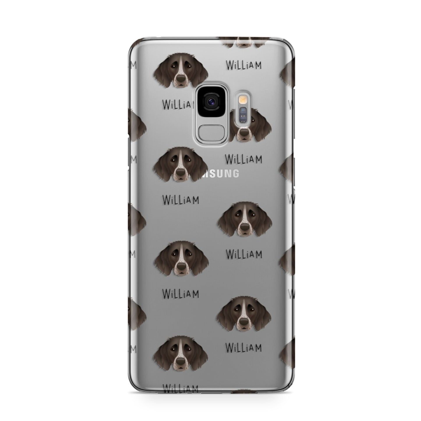 Small Munsterlander Icon with Name Samsung Galaxy S9 Case