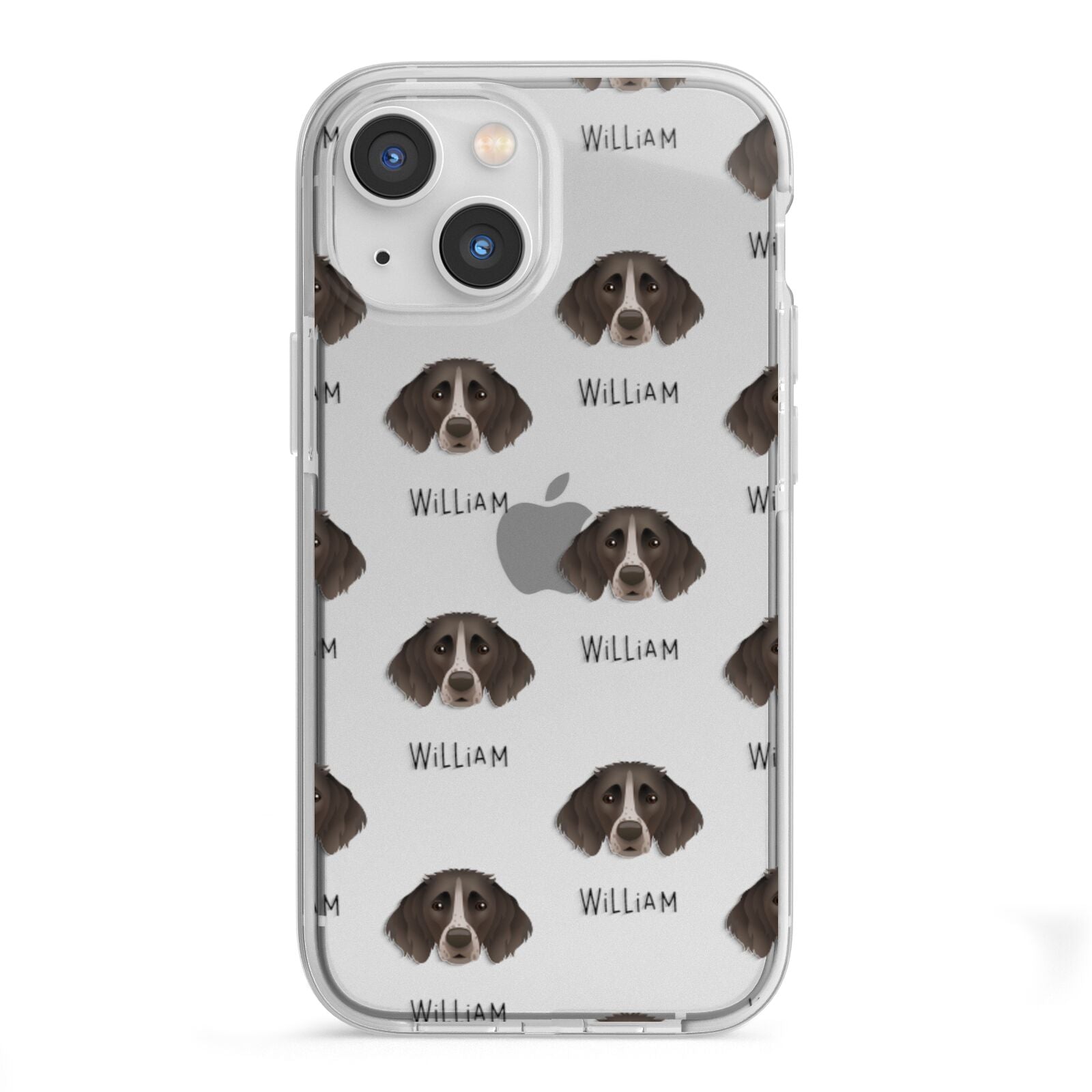 Small Munsterlander Icon with Name iPhone 13 Mini TPU Impact Case with White Edges