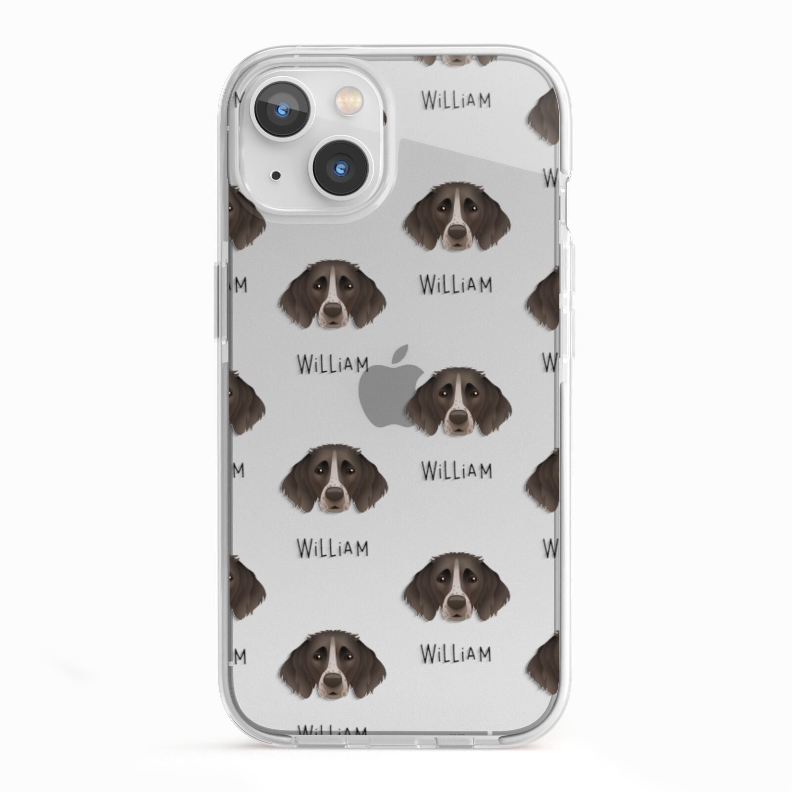 Small Munsterlander Icon with Name iPhone 13 TPU Impact Case with White Edges