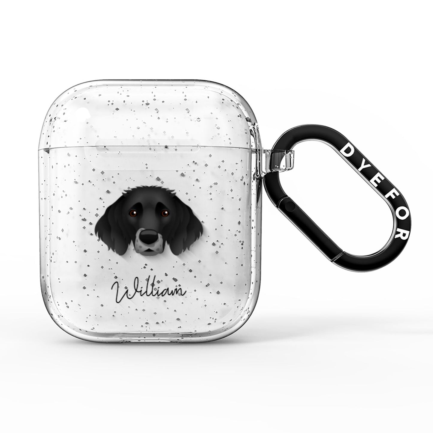 Small Munsterlander Personalised AirPods Glitter Case