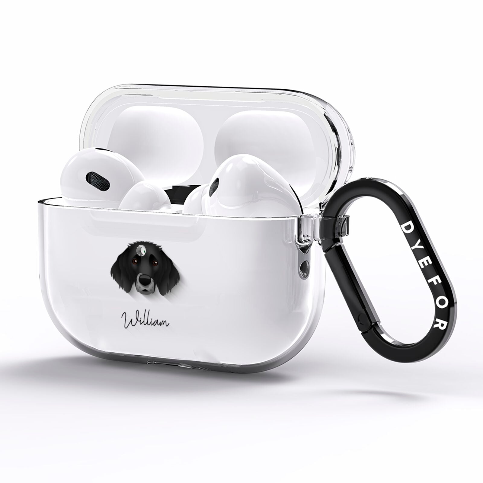 Small Munsterlander Personalised AirPods Pro Clear Case Side Image