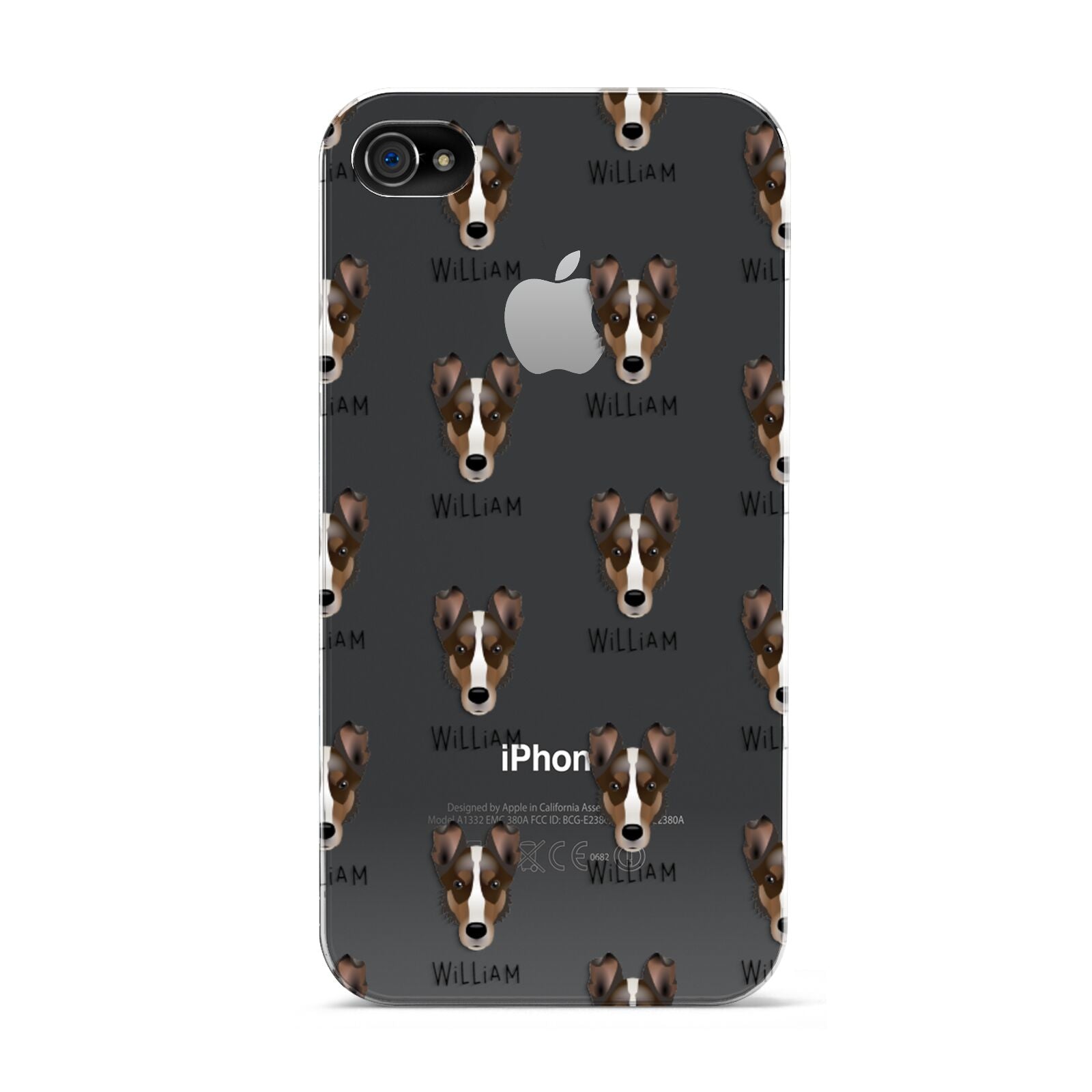 Smooth Collie Icon with Name Apple iPhone 4s Case