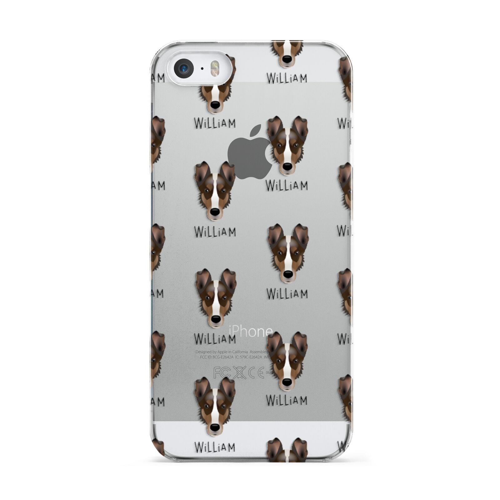 Smooth Collie Icon with Name Apple iPhone 5 Case
