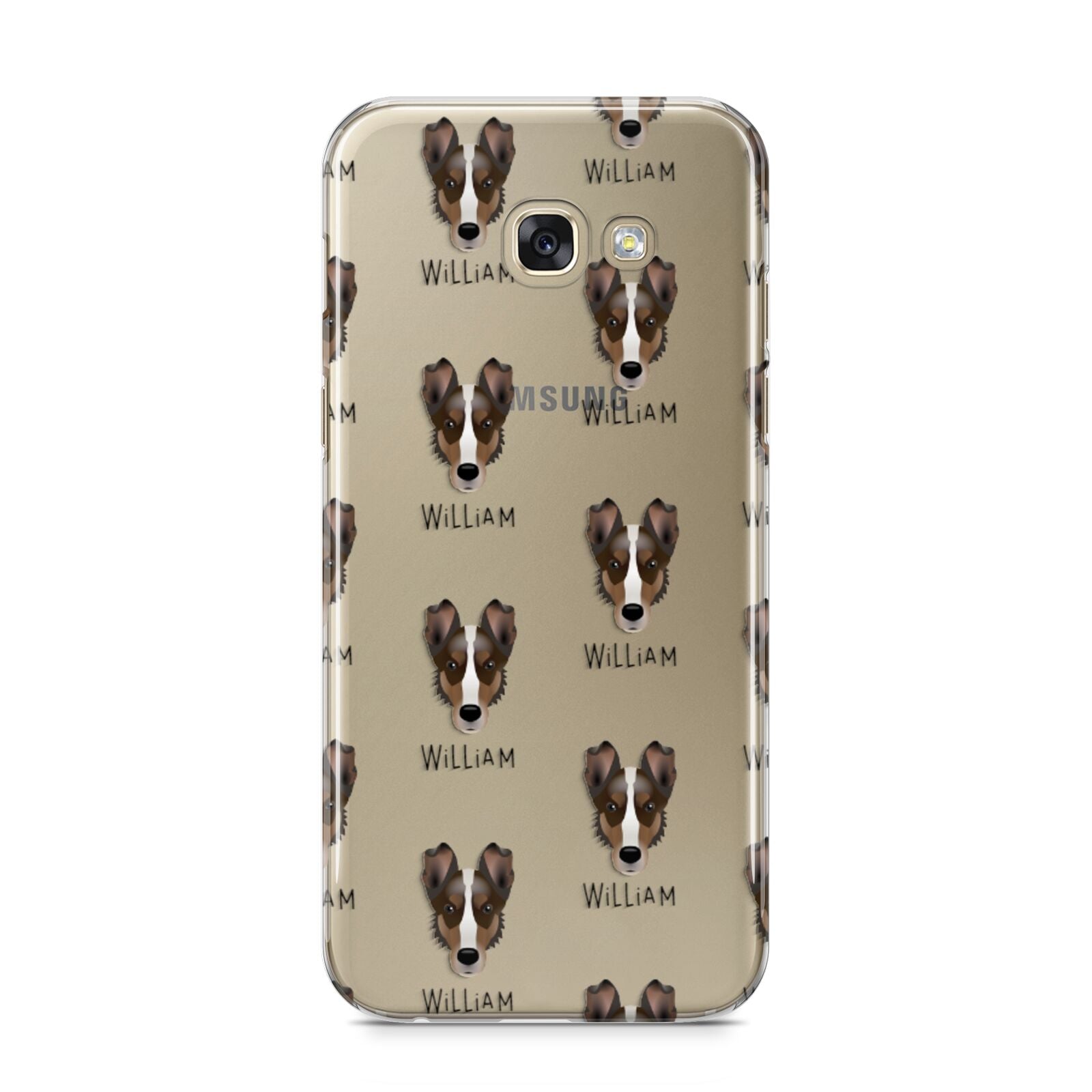 Smooth Collie Icon with Name Samsung Galaxy A5 2017 Case on gold phone