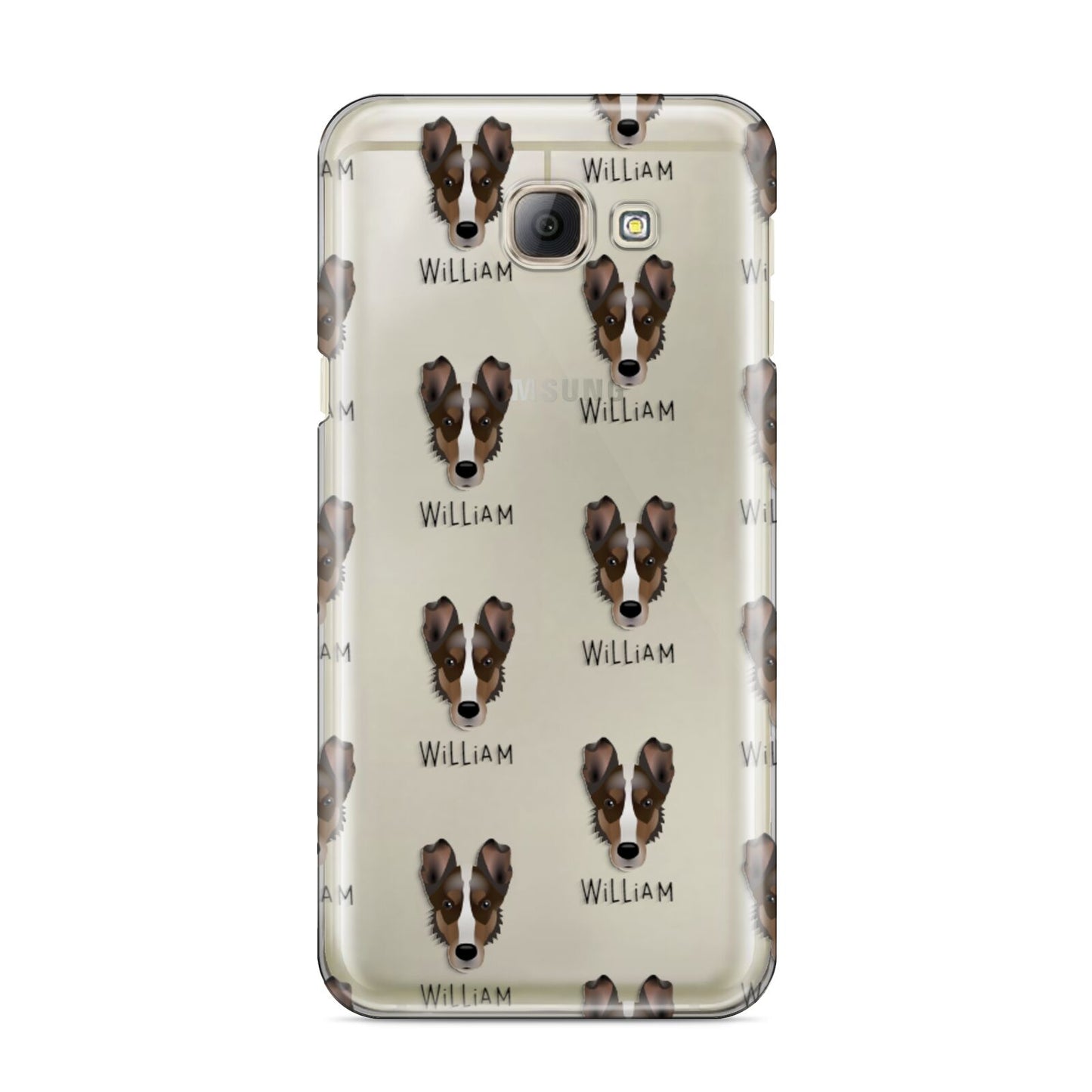 Smooth Collie Icon with Name Samsung Galaxy A8 2016 Case
