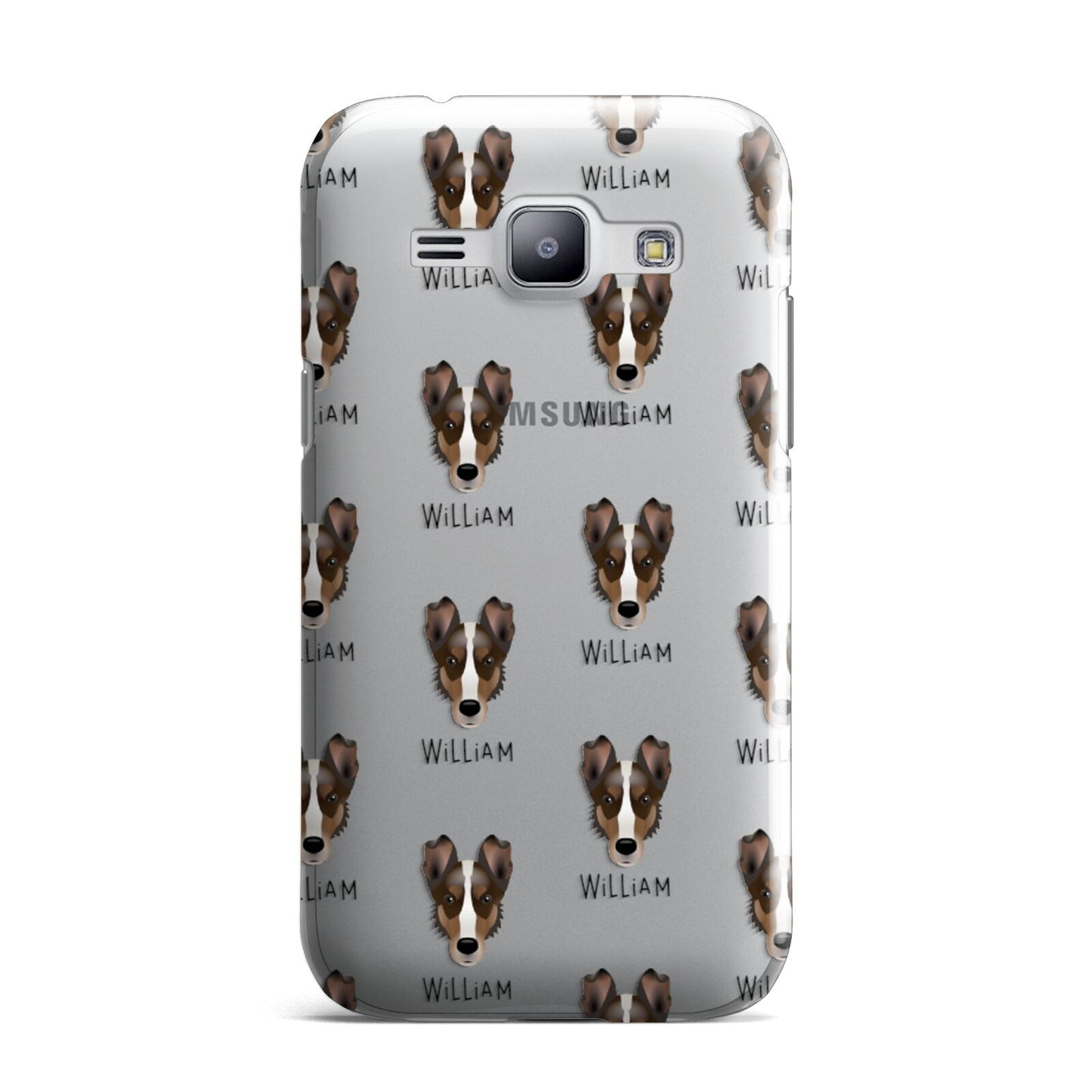 Smooth Collie Icon with Name Samsung Galaxy J1 2015 Case