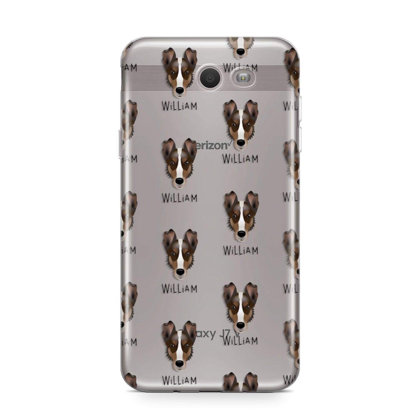Smooth Collie Icon with Name Samsung Galaxy J7 2017 Case