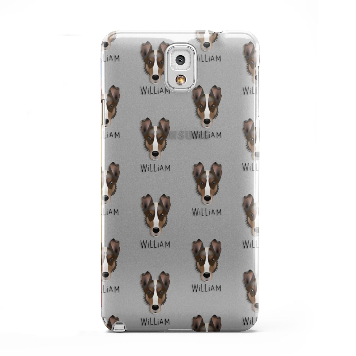 Smooth Collie Icon with Name Samsung Galaxy Note 3 Case