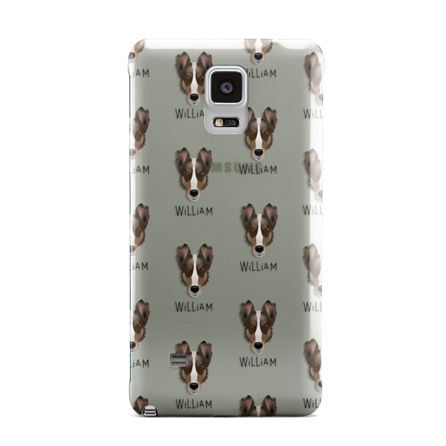 Smooth Collie Icon with Name Samsung Galaxy Note 4 Case