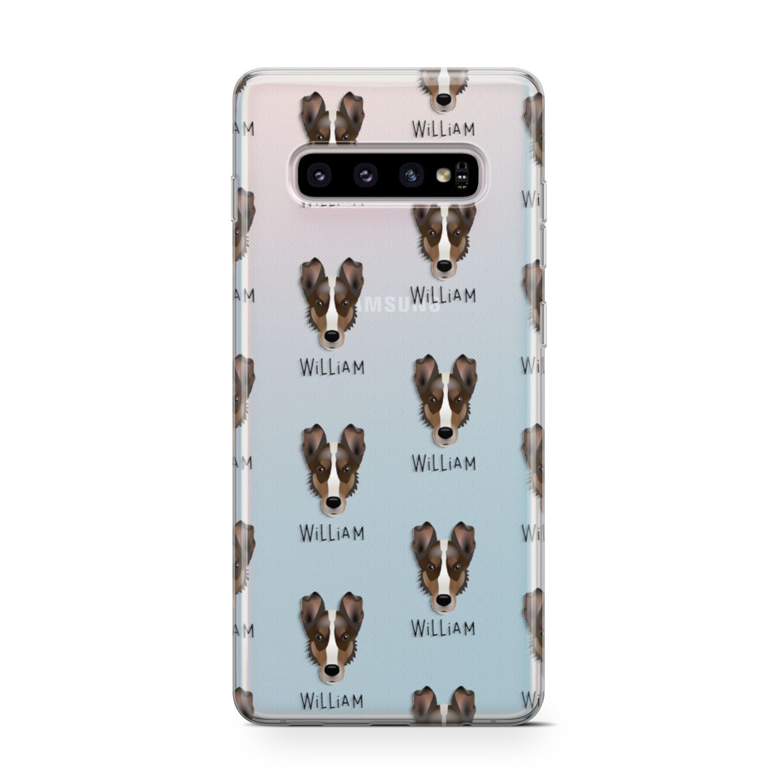 Smooth Collie Icon with Name Samsung Galaxy S10 Case