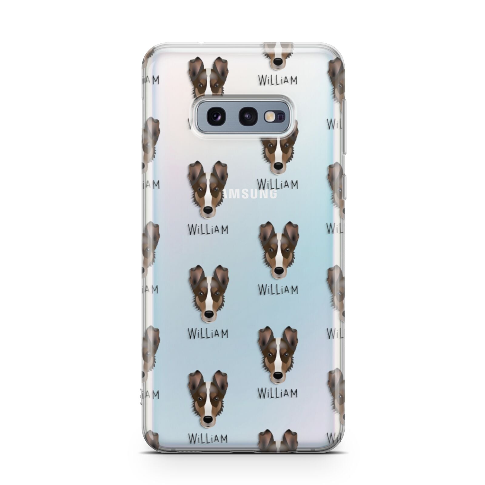 Smooth Collie Icon with Name Samsung Galaxy S10E Case