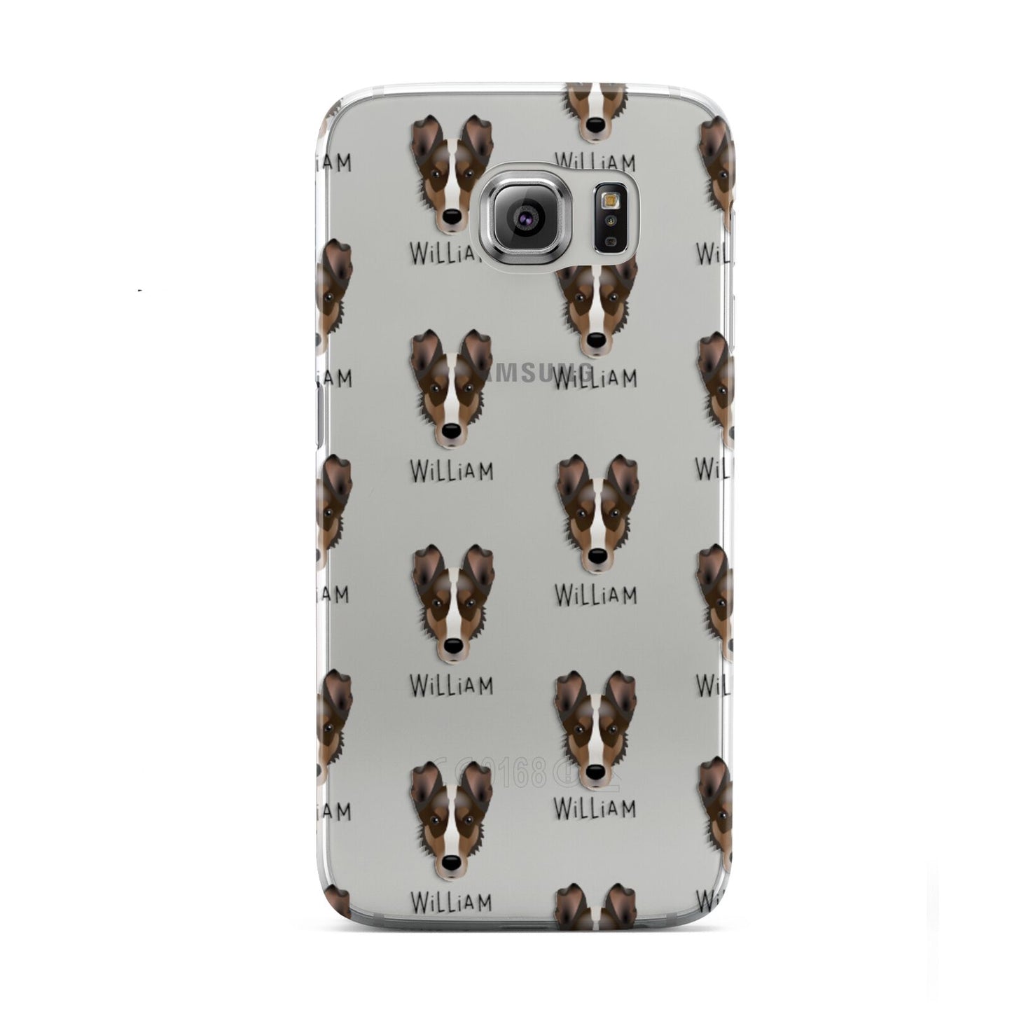 Smooth Collie Icon with Name Samsung Galaxy S6 Case