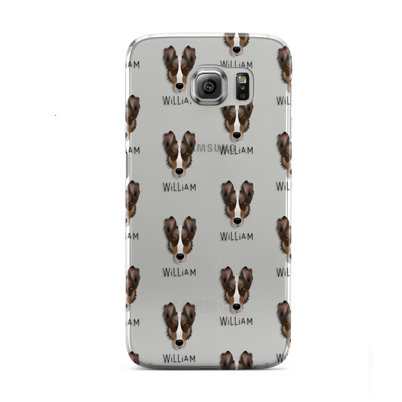 Smooth Collie Icon with Name Samsung Galaxy S6 Case