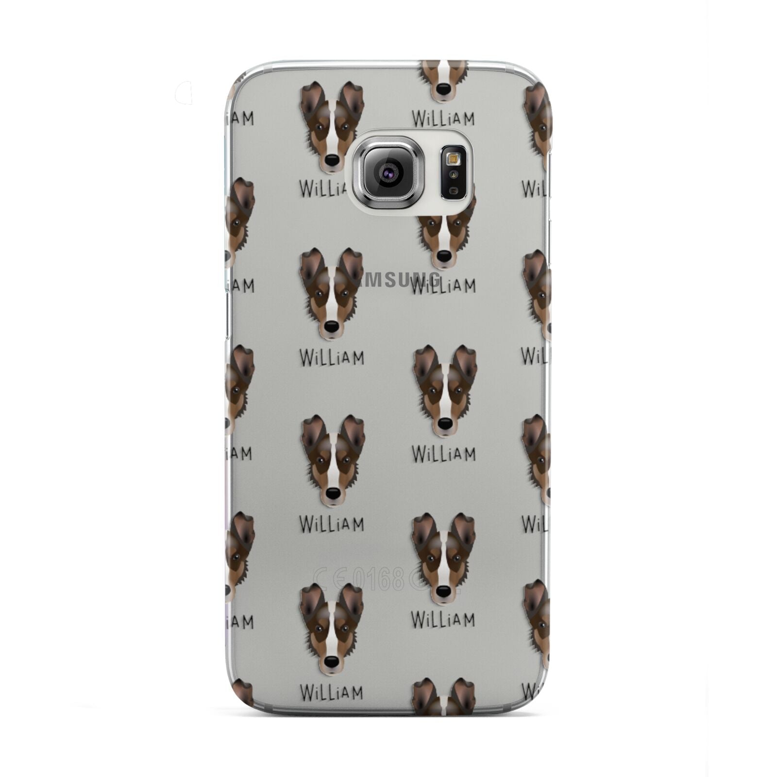 Smooth Collie Icon with Name Samsung Galaxy S6 Edge Case