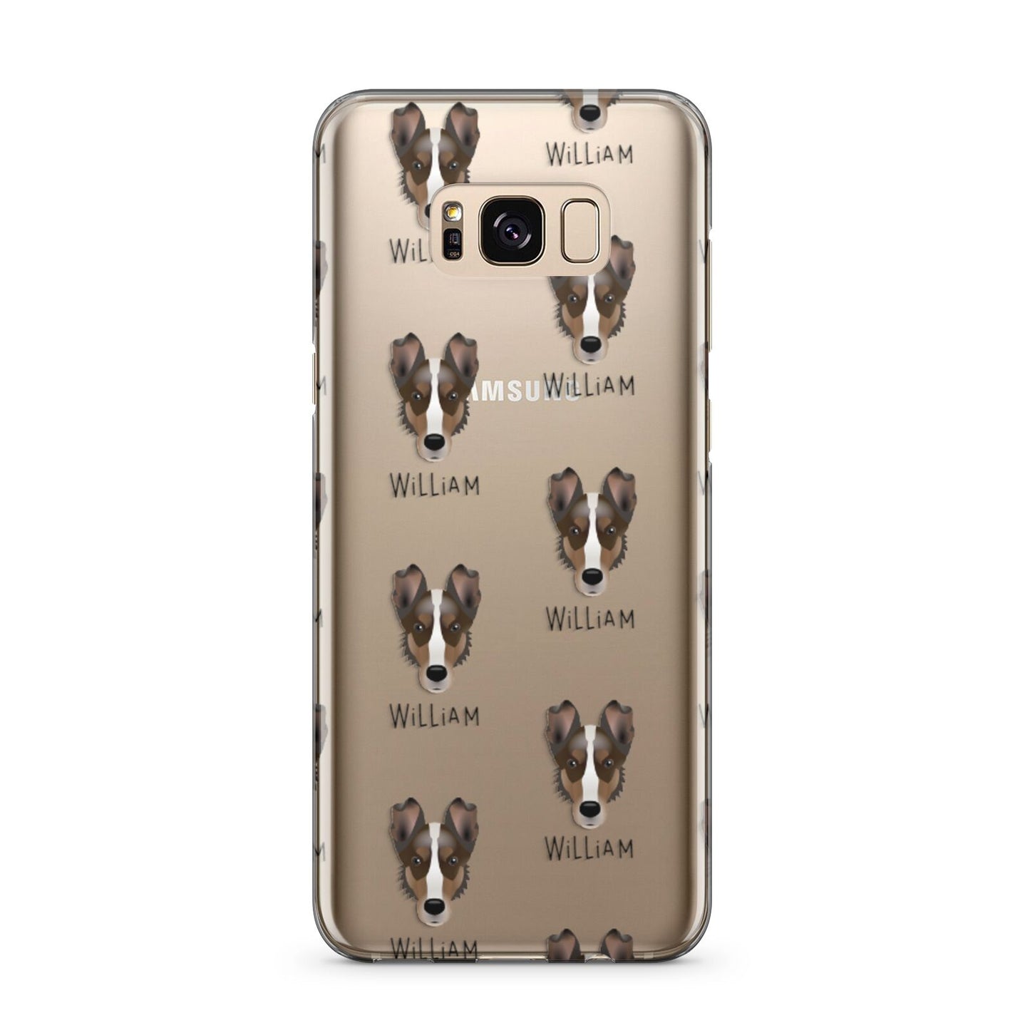 Smooth Collie Icon with Name Samsung Galaxy S8 Plus Case