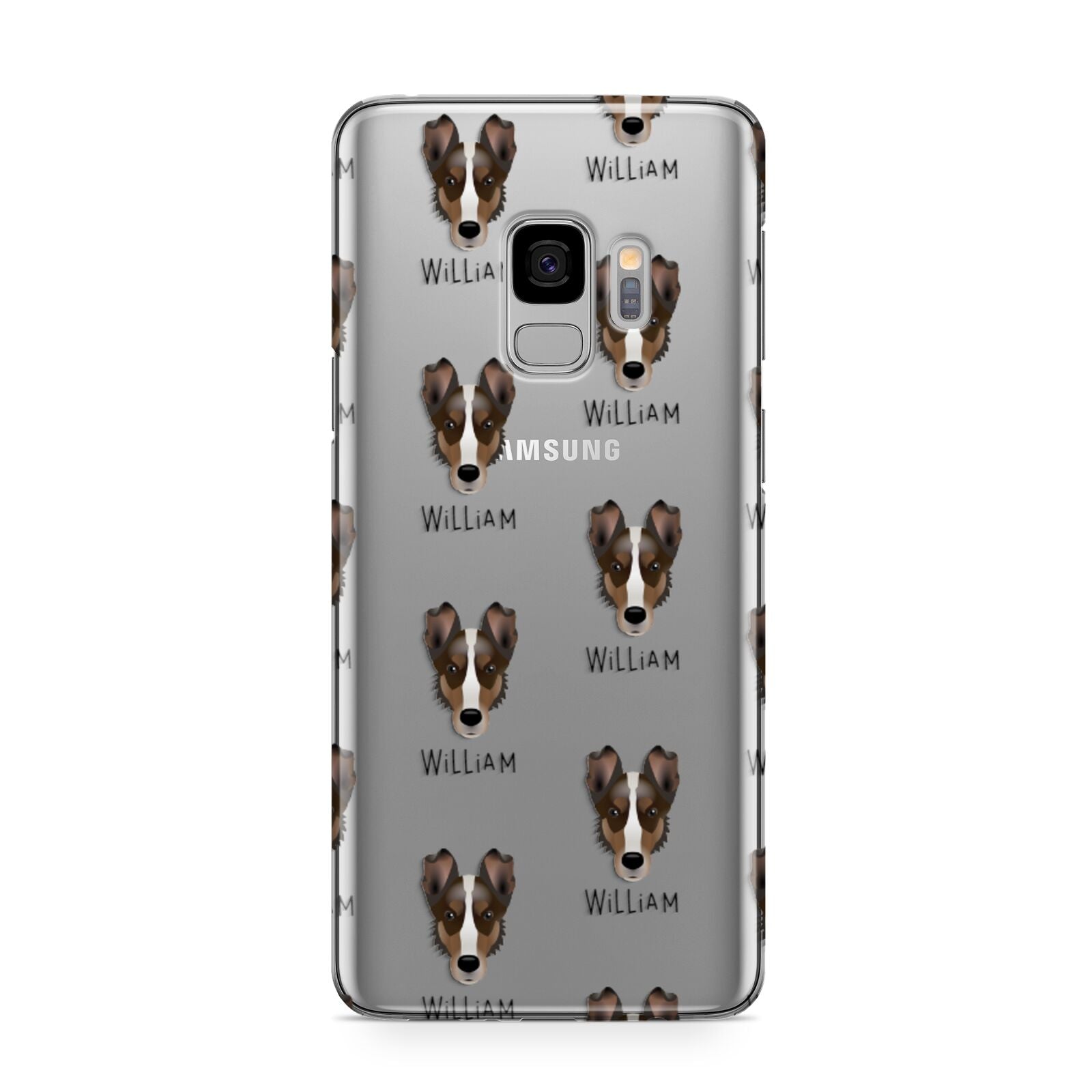 Smooth Collie Icon with Name Samsung Galaxy S9 Case