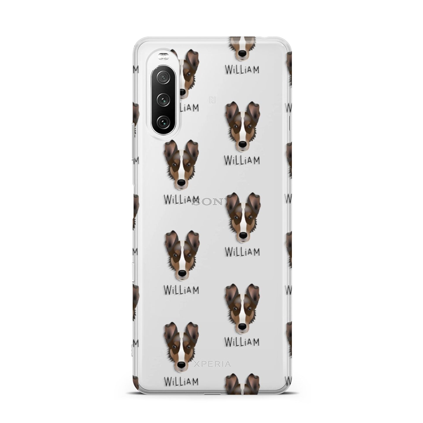 Smooth Collie Icon with Name Sony Xperia 10 III Case