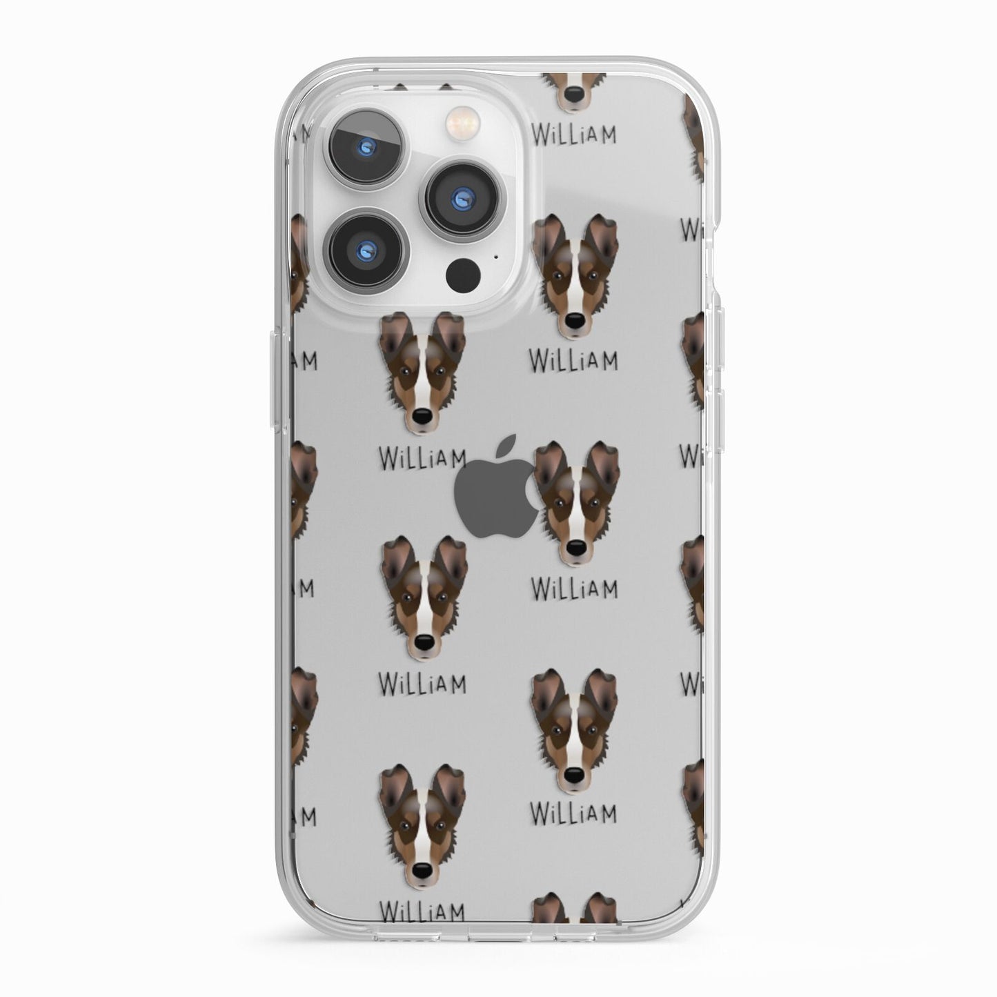 Smooth Collie Icon with Name iPhone 13 Pro TPU Impact Case with White Edges