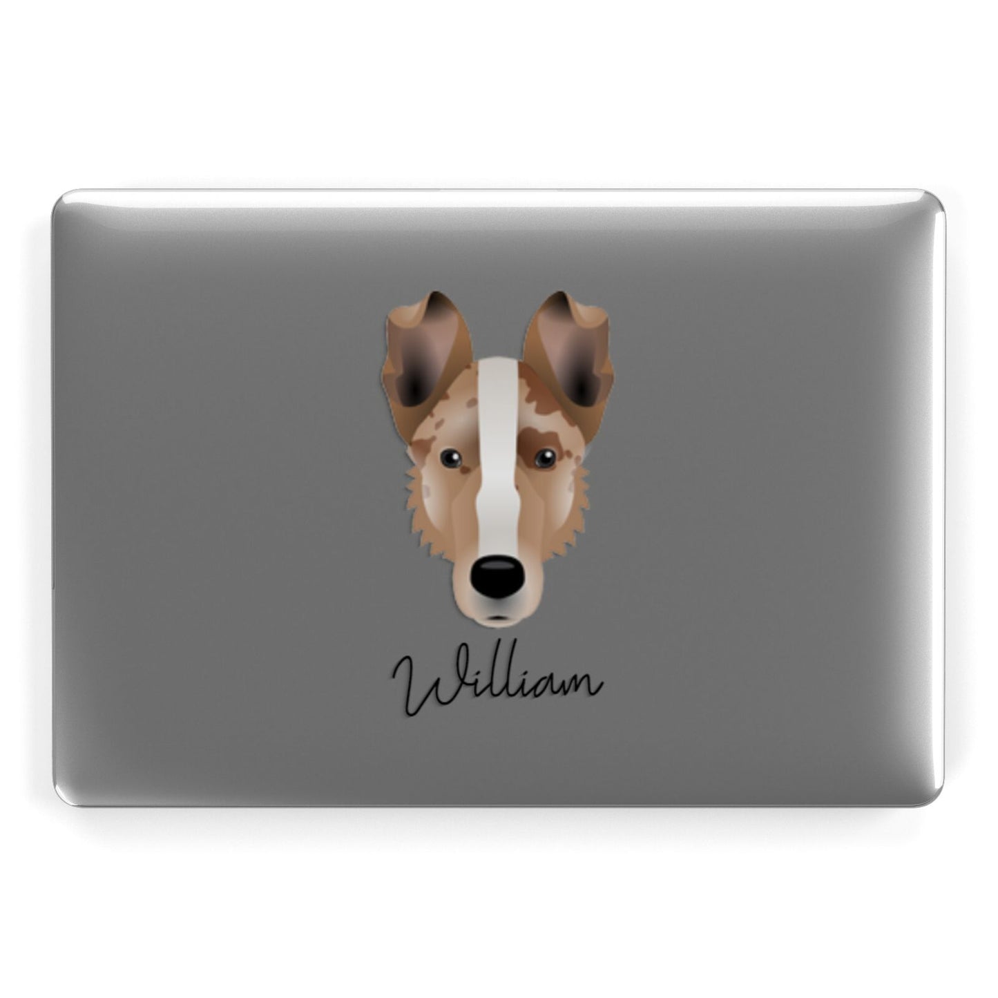 Smooth Collie Personalised Apple MacBook Case