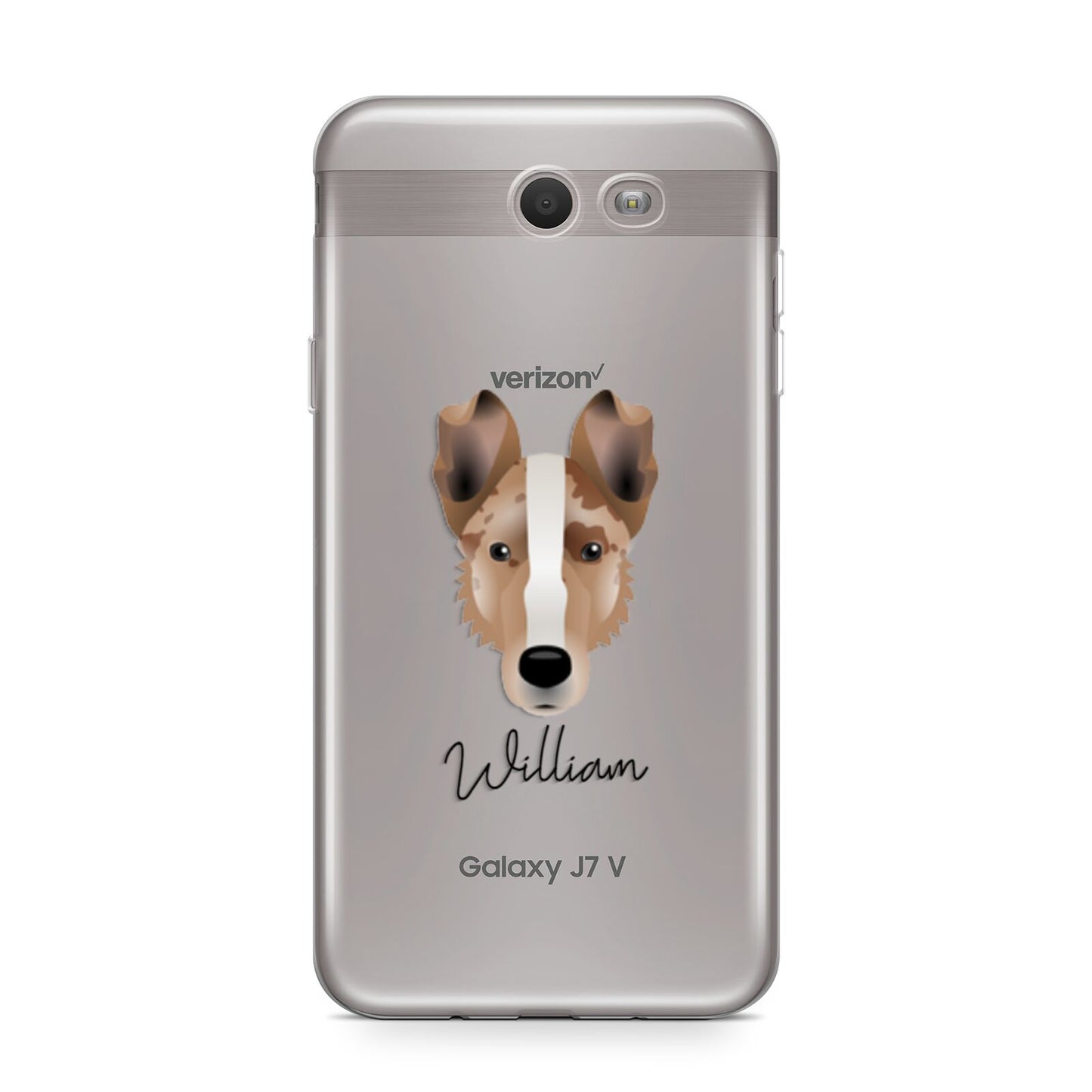 Smooth Collie Personalised Samsung Galaxy J7 2017 Case