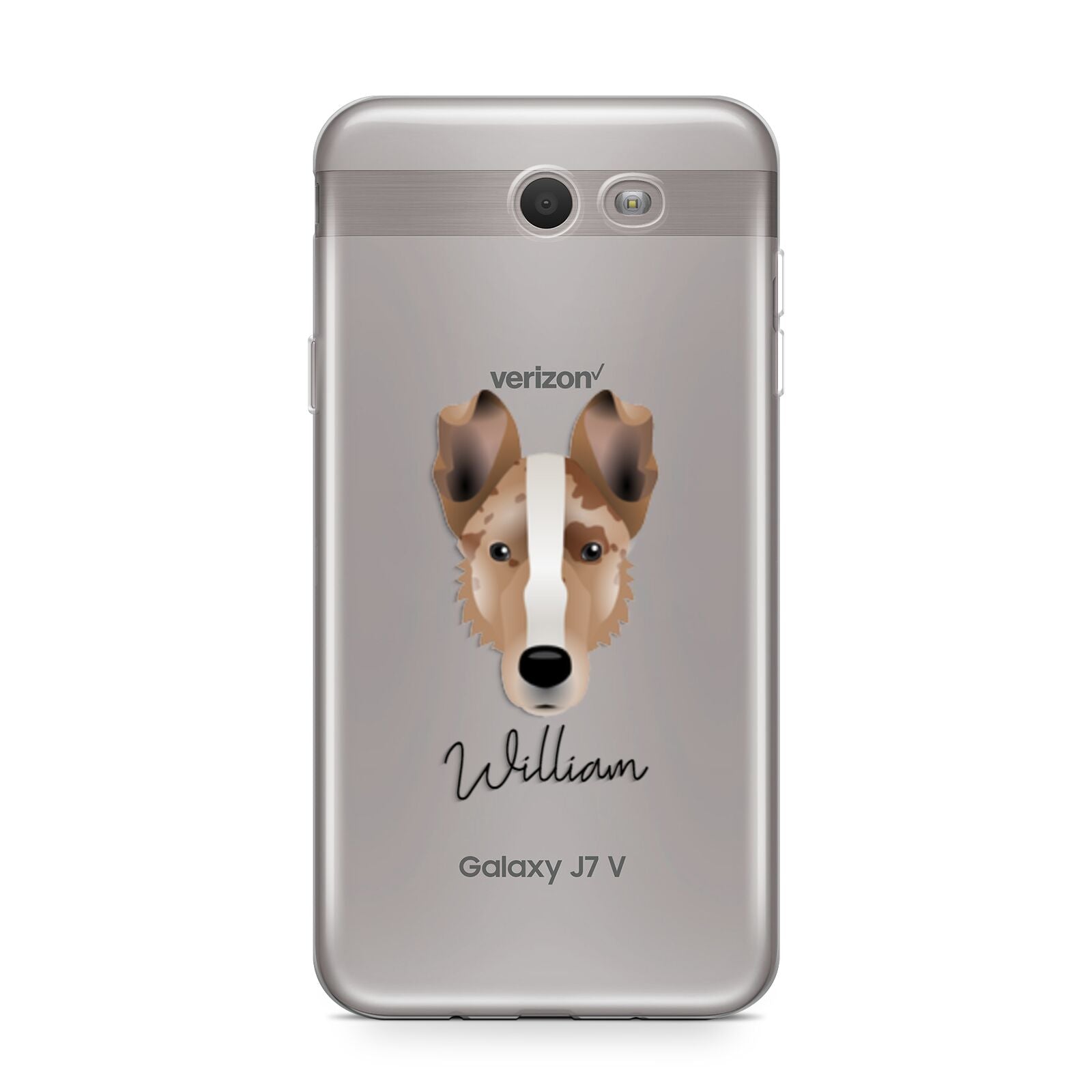 Smooth Collie Personalised Samsung Galaxy J7 2017 Case