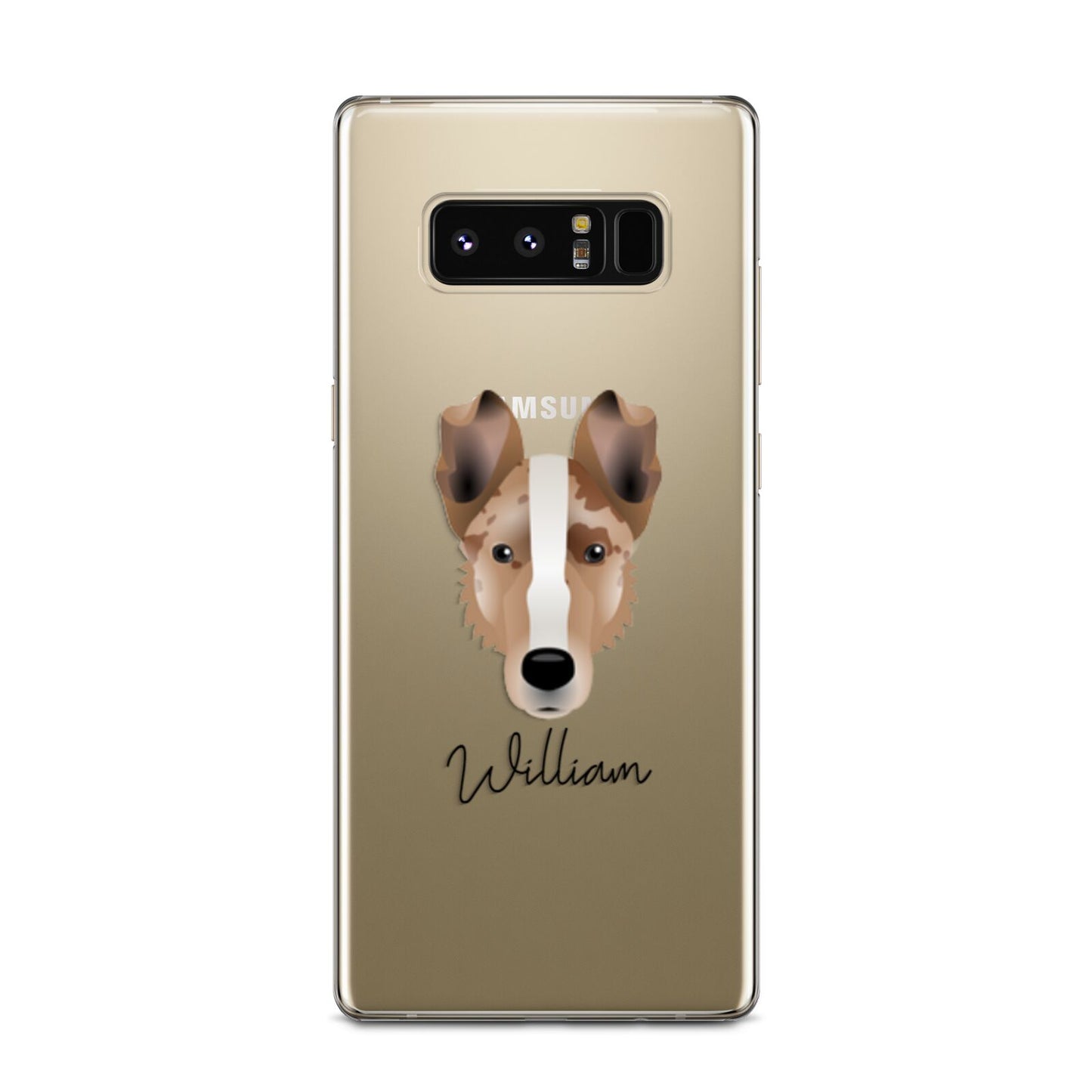 Smooth Collie Personalised Samsung Galaxy Note 8 Case