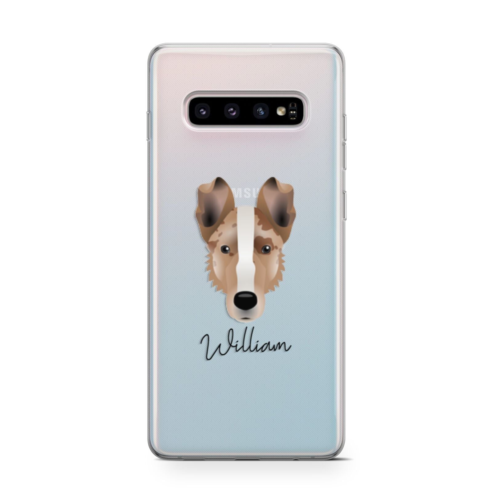 Smooth Collie Personalised Samsung Galaxy S10 Case