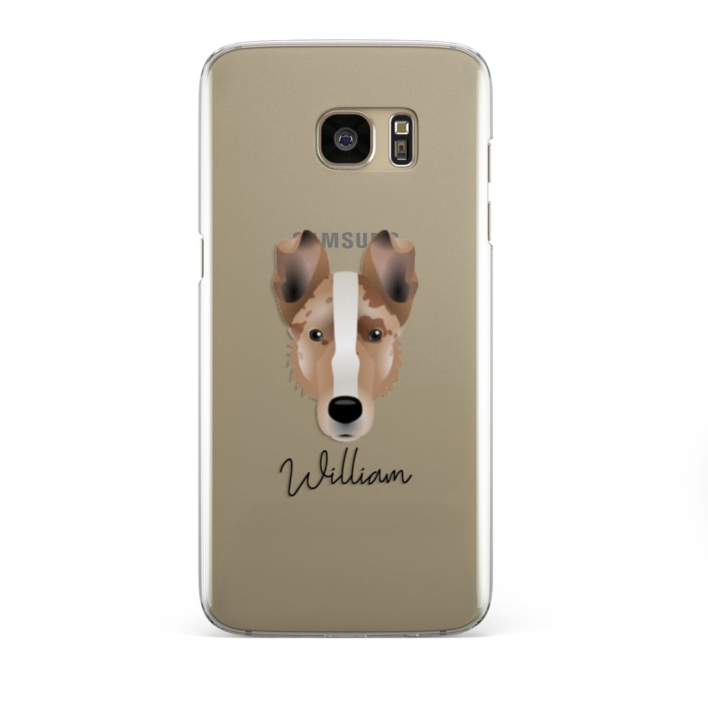 Smooth Collie Personalised Samsung Galaxy S7 Edge Case