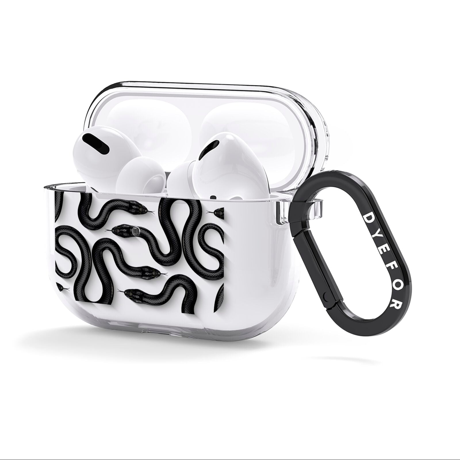 Snake Pattern AirPods Clear Case 3rd Gen Side Image