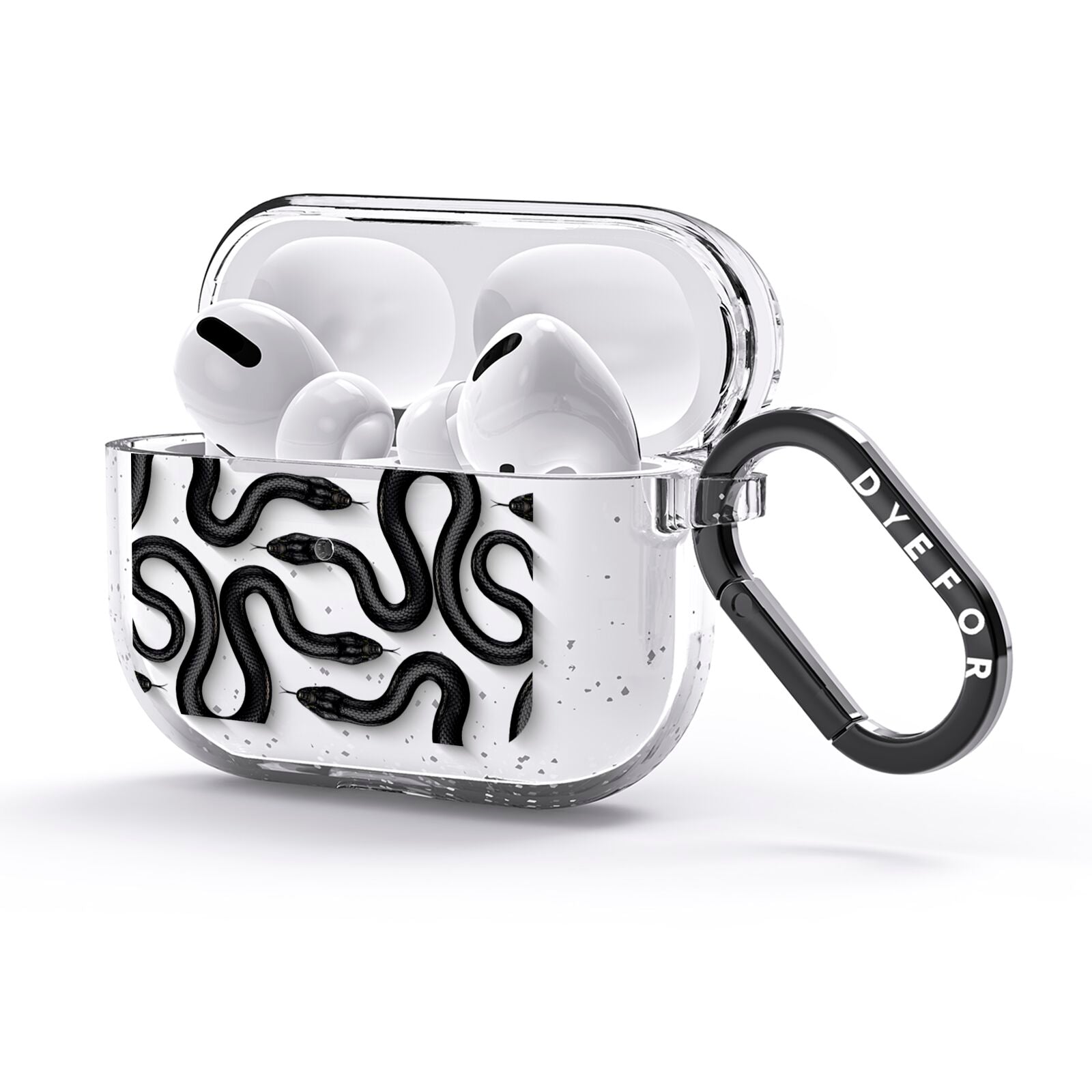 Snake Pattern AirPods Glitter Case 3rd Gen Side Image