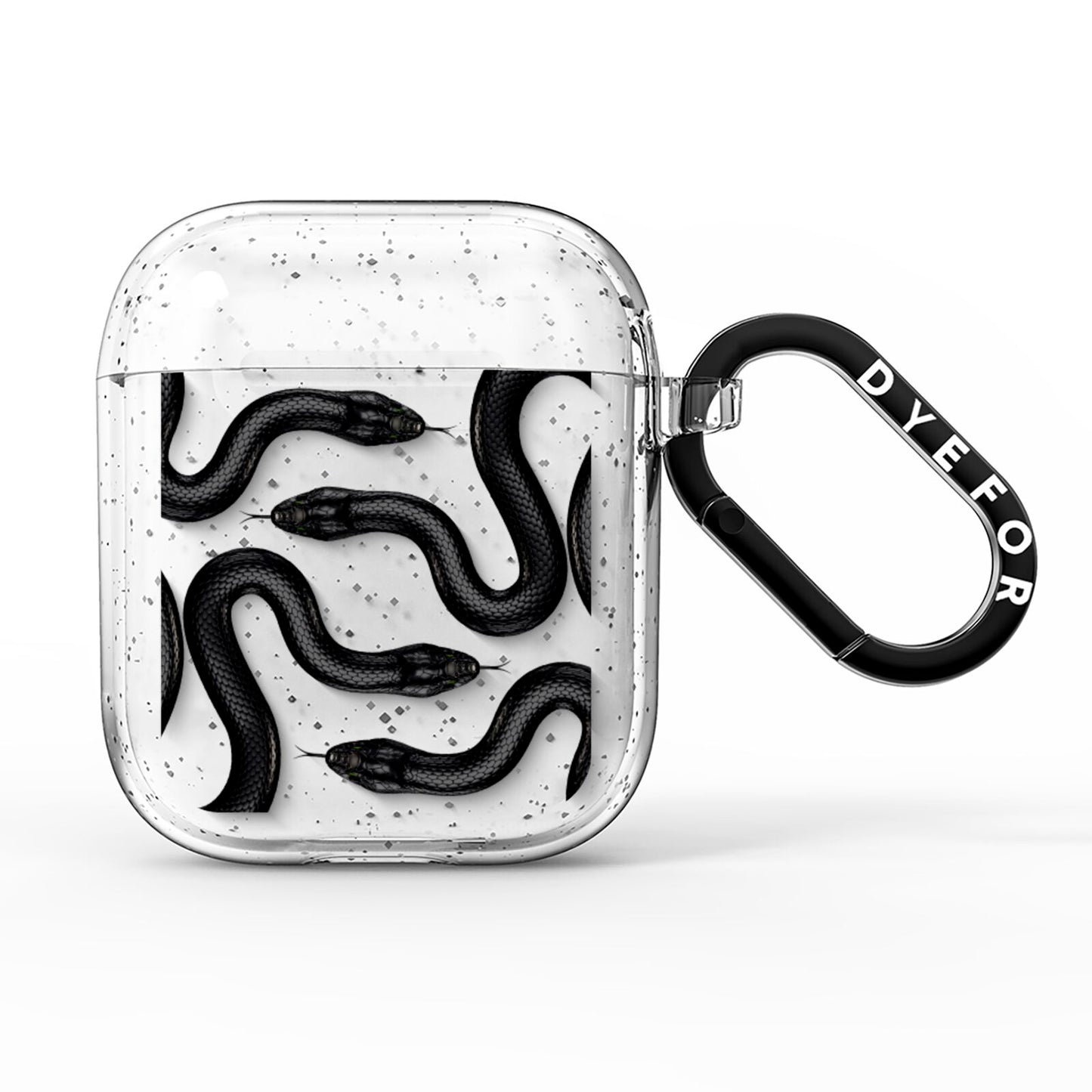 Snake Pattern AirPods Glitter Case