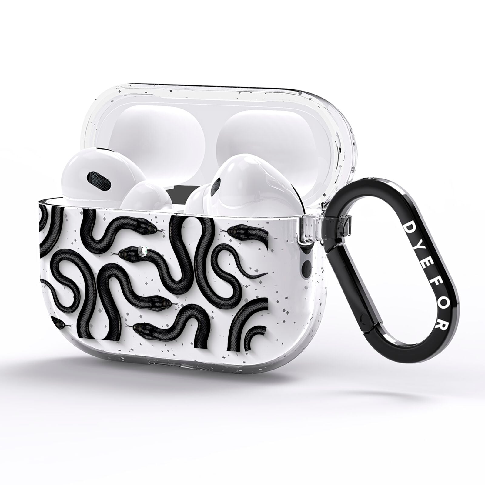 Snake Pattern AirPods Pro Glitter Case Side Image