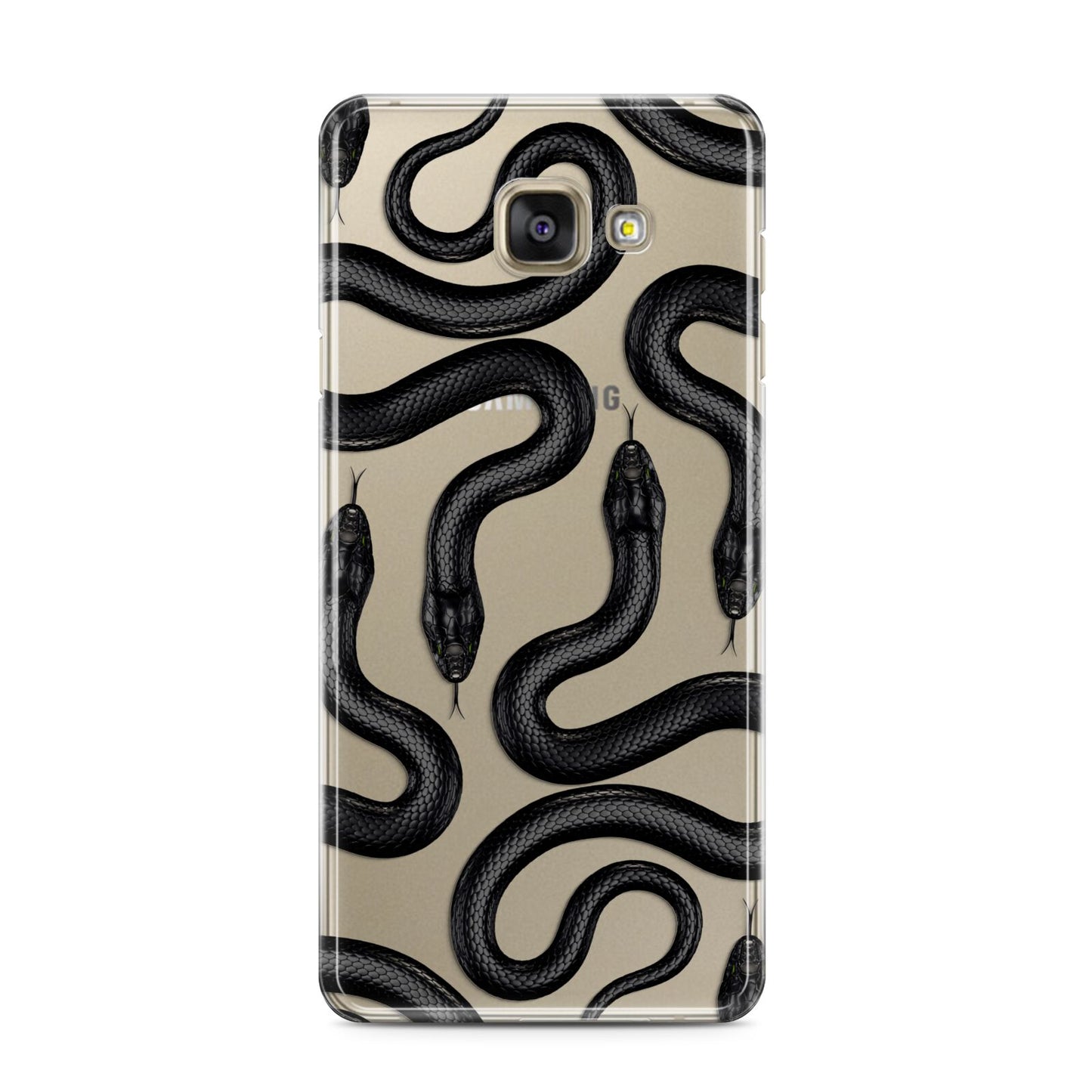 Snake Pattern Samsung Galaxy A3 2016 Case on gold phone