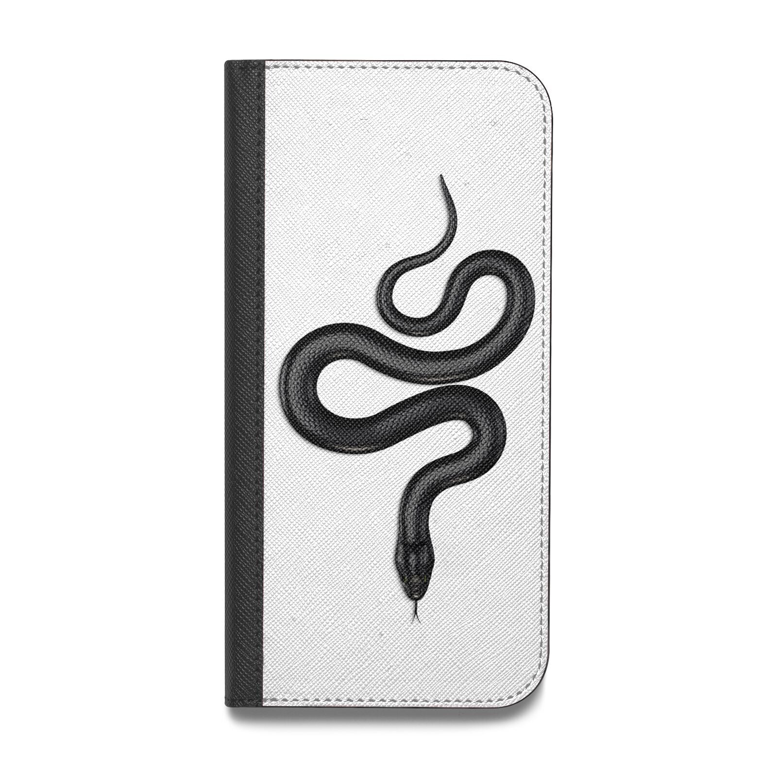 Snake Vegan Leather Flip iPhone Case