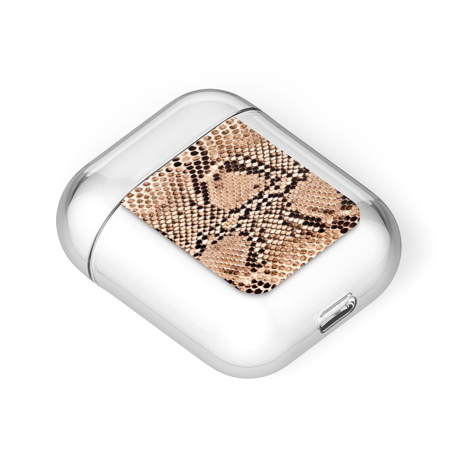 Snakeskin AirPods Case Laid Flat