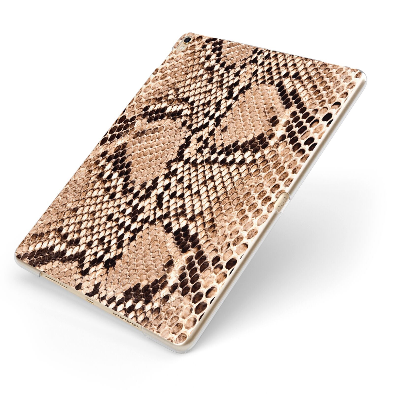 Snakeskin Apple iPad Case on Gold iPad Side View