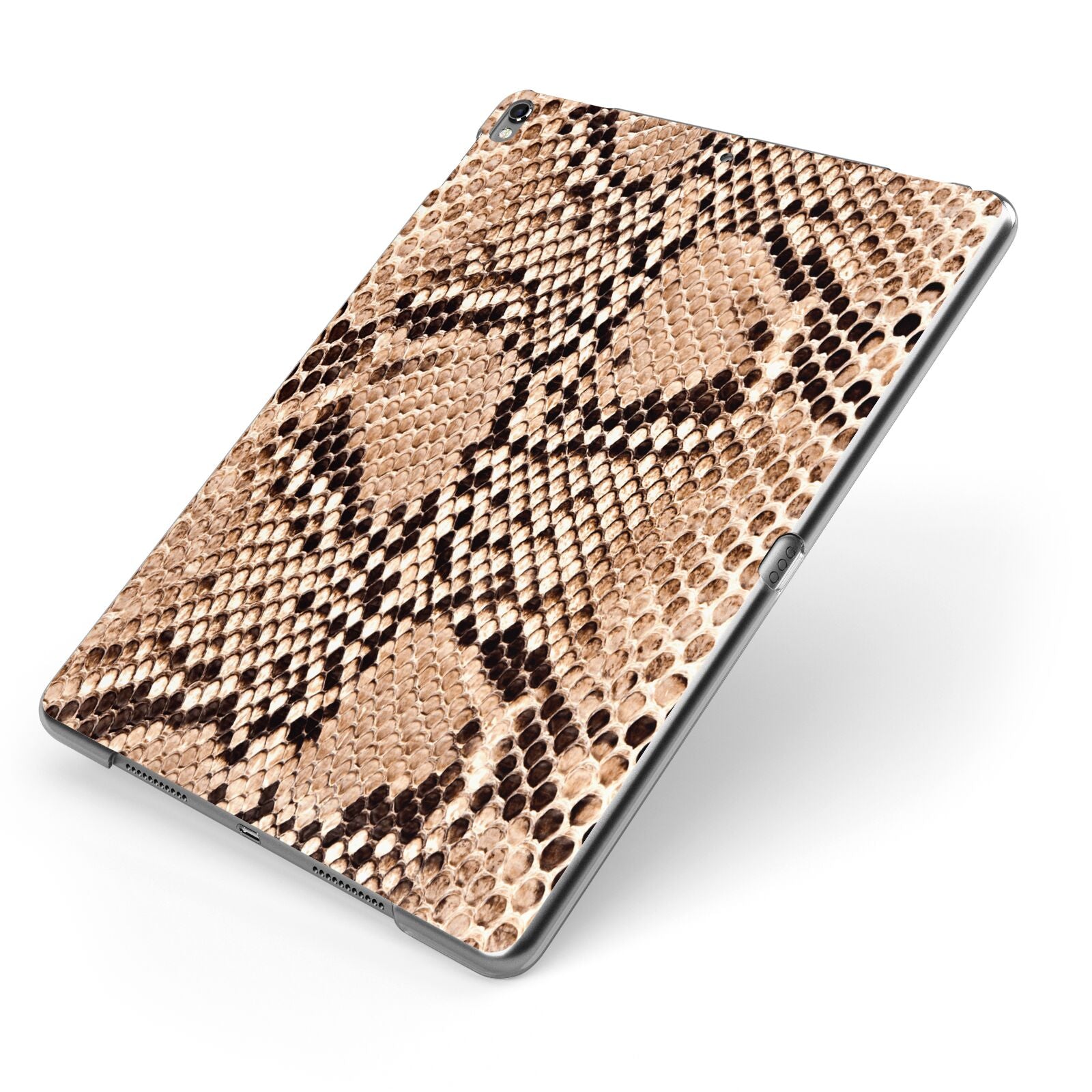 Snakeskin Apple iPad Case on Grey iPad Side View