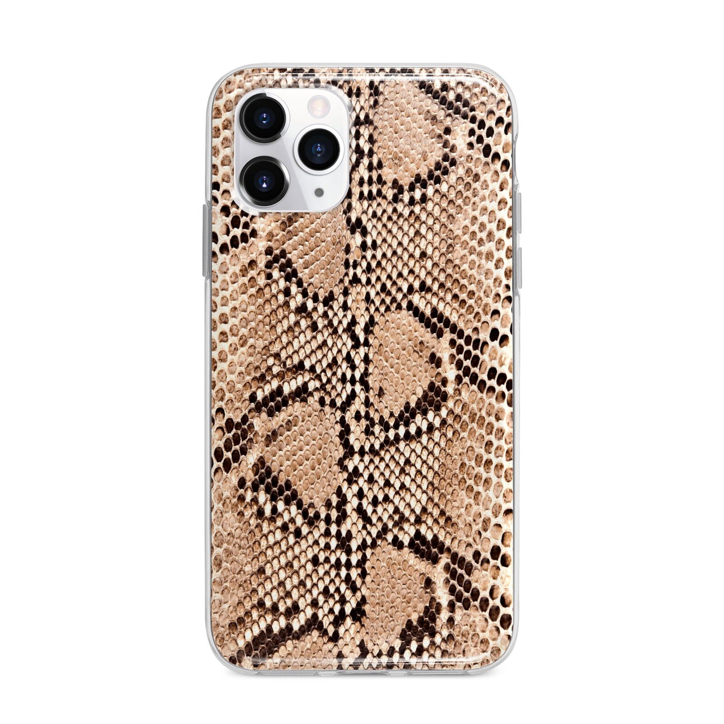 Snakeskin Apple iPhone 11 Pro Max in Silver with Bumper Case