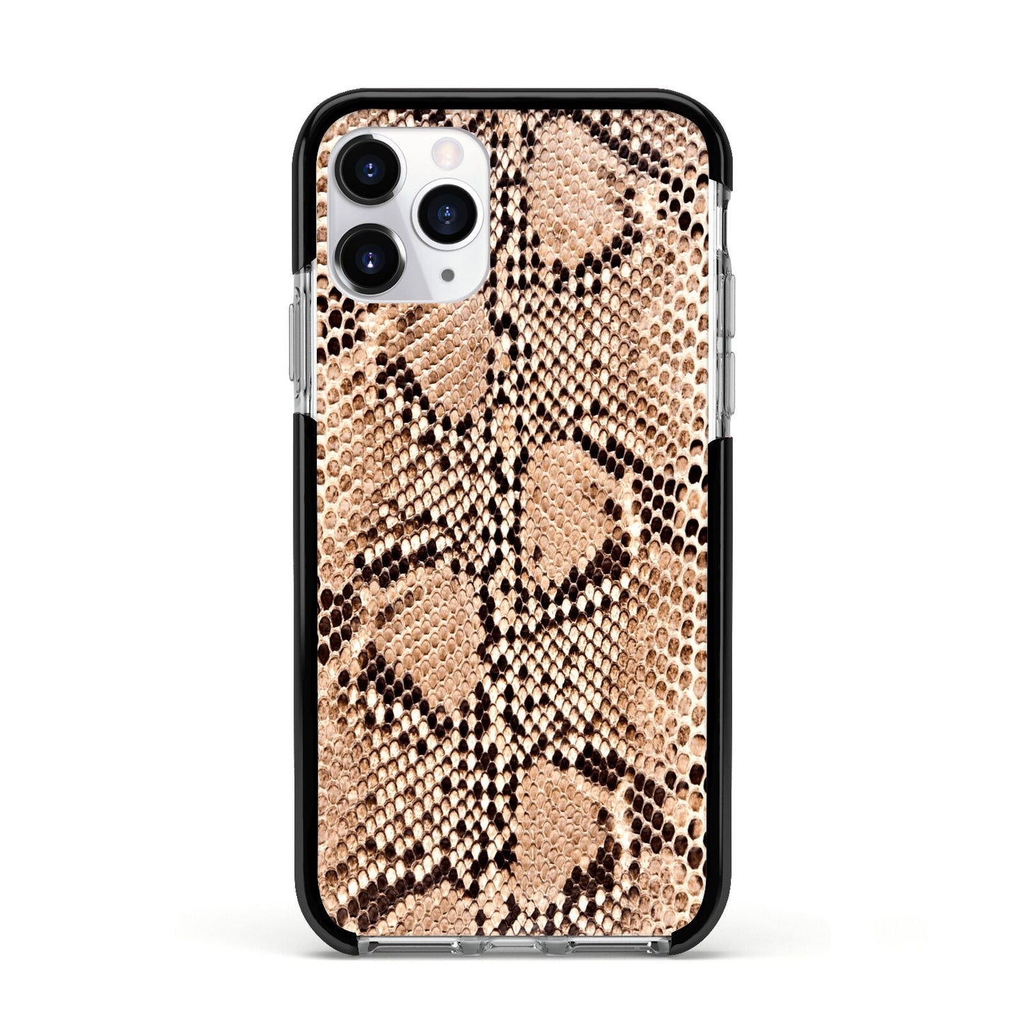 Snakeskin Apple iPhone 11 Pro in Silver with Black Impact Case