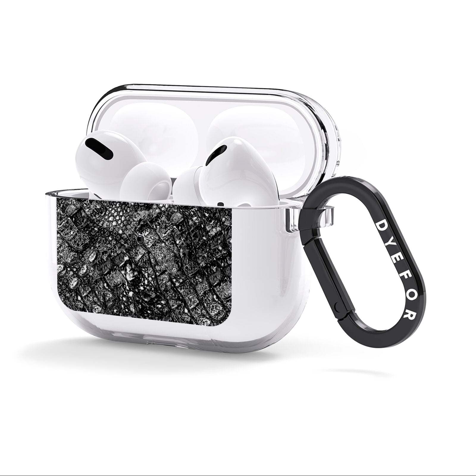 Snakeskin Design AirPods Clear Case 3rd Gen Side Image