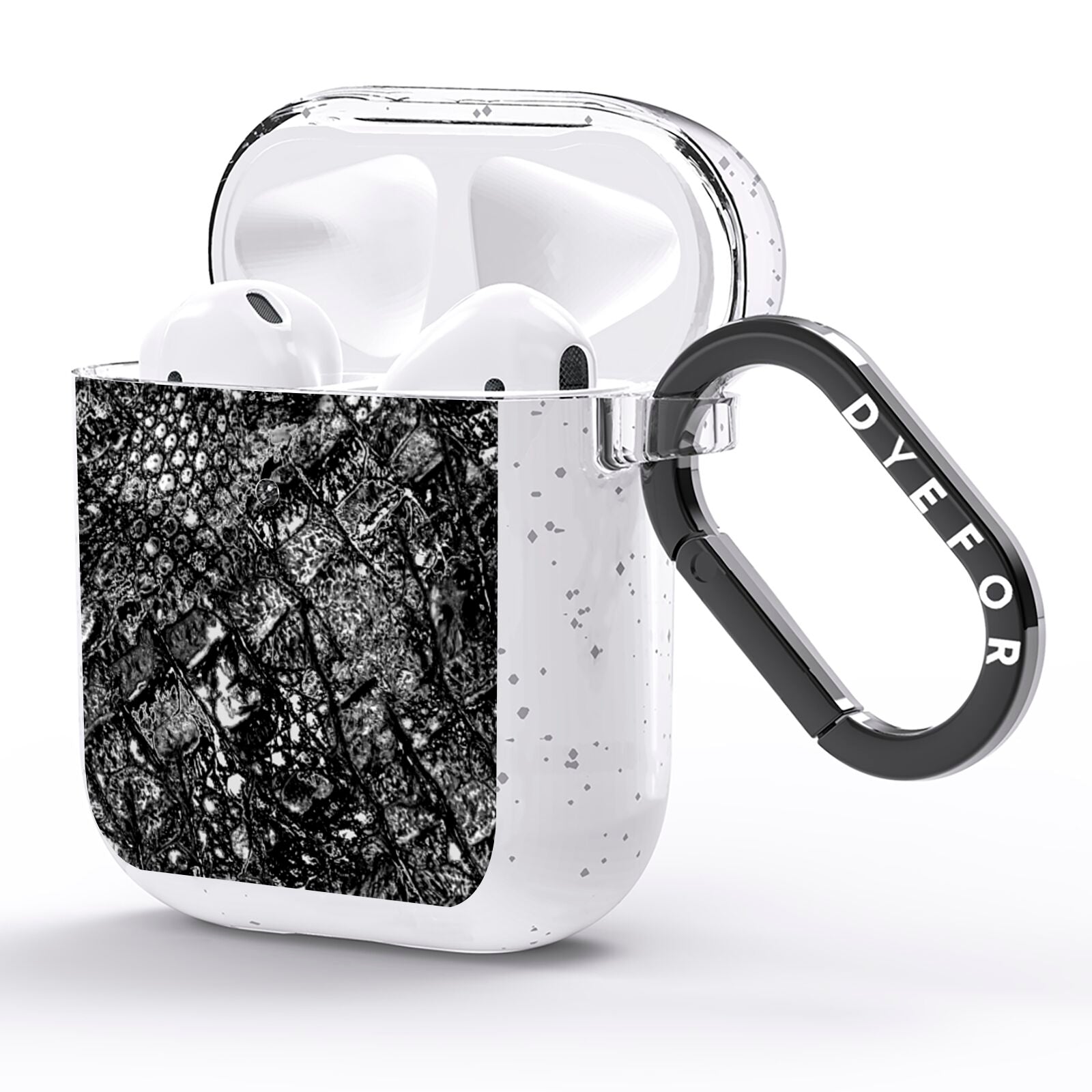 Snakeskin Design AirPods Glitter Case Side Image