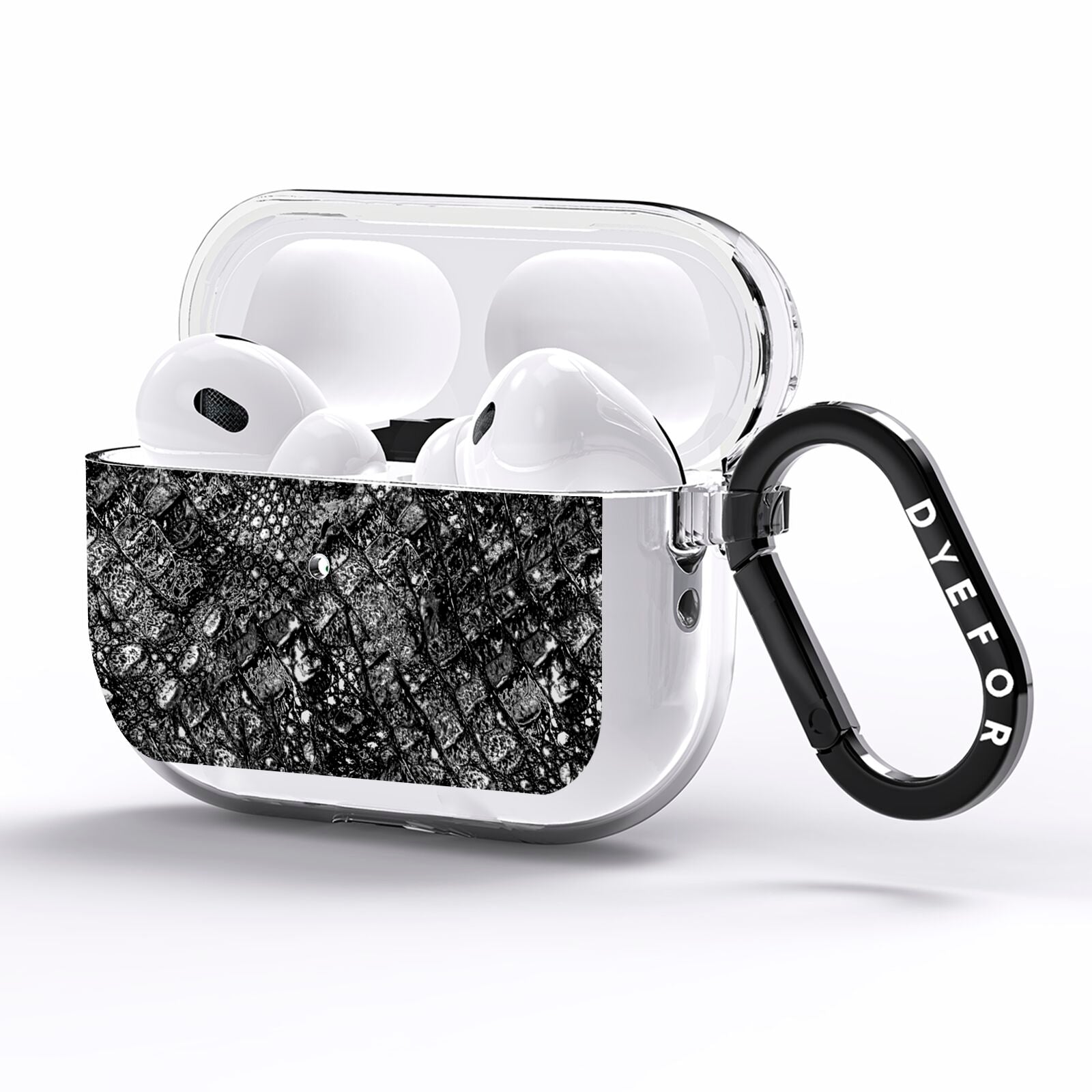 Snakeskin Design AirPods Pro Clear Case Side Image