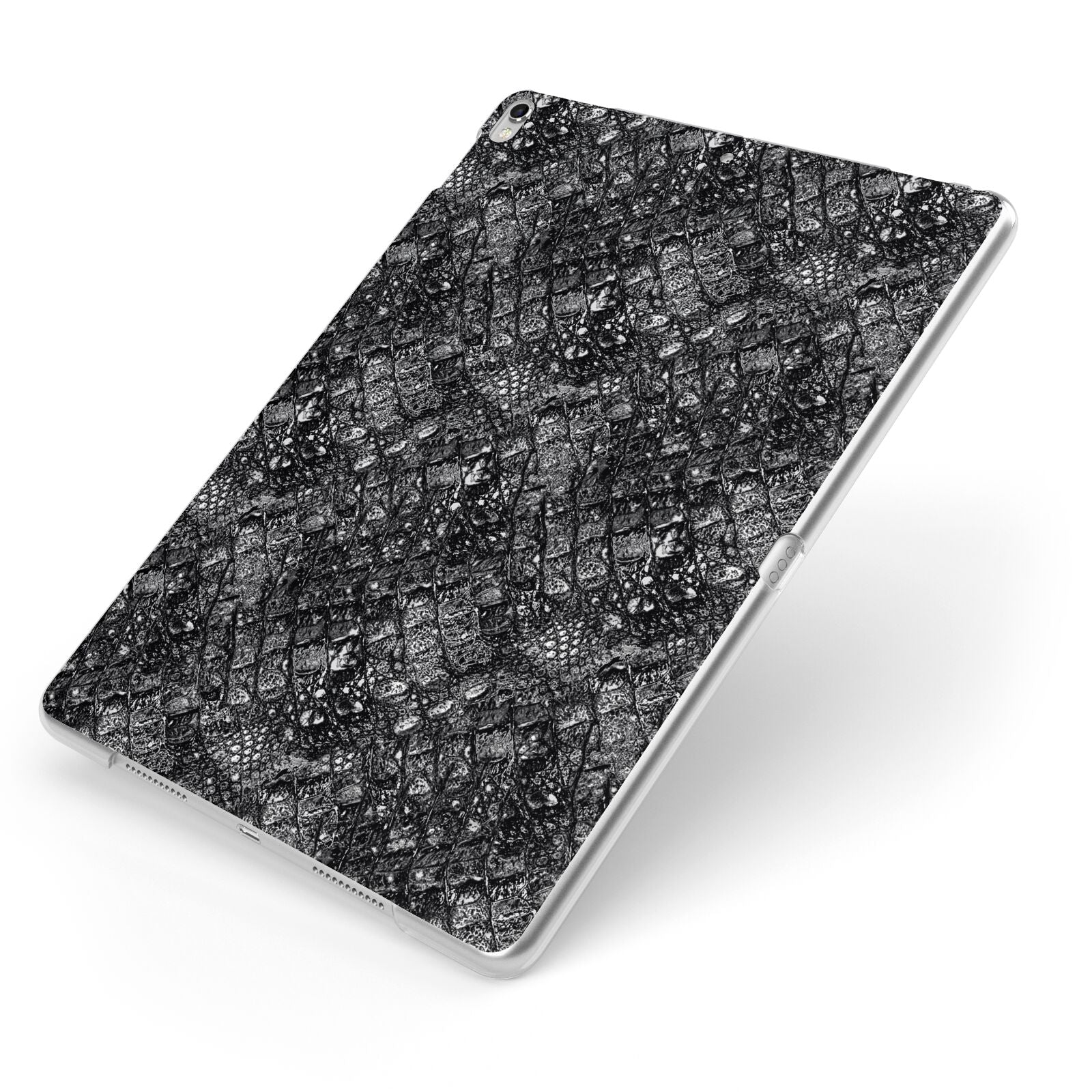 Snakeskin Design Apple iPad Case on Silver iPad Side View